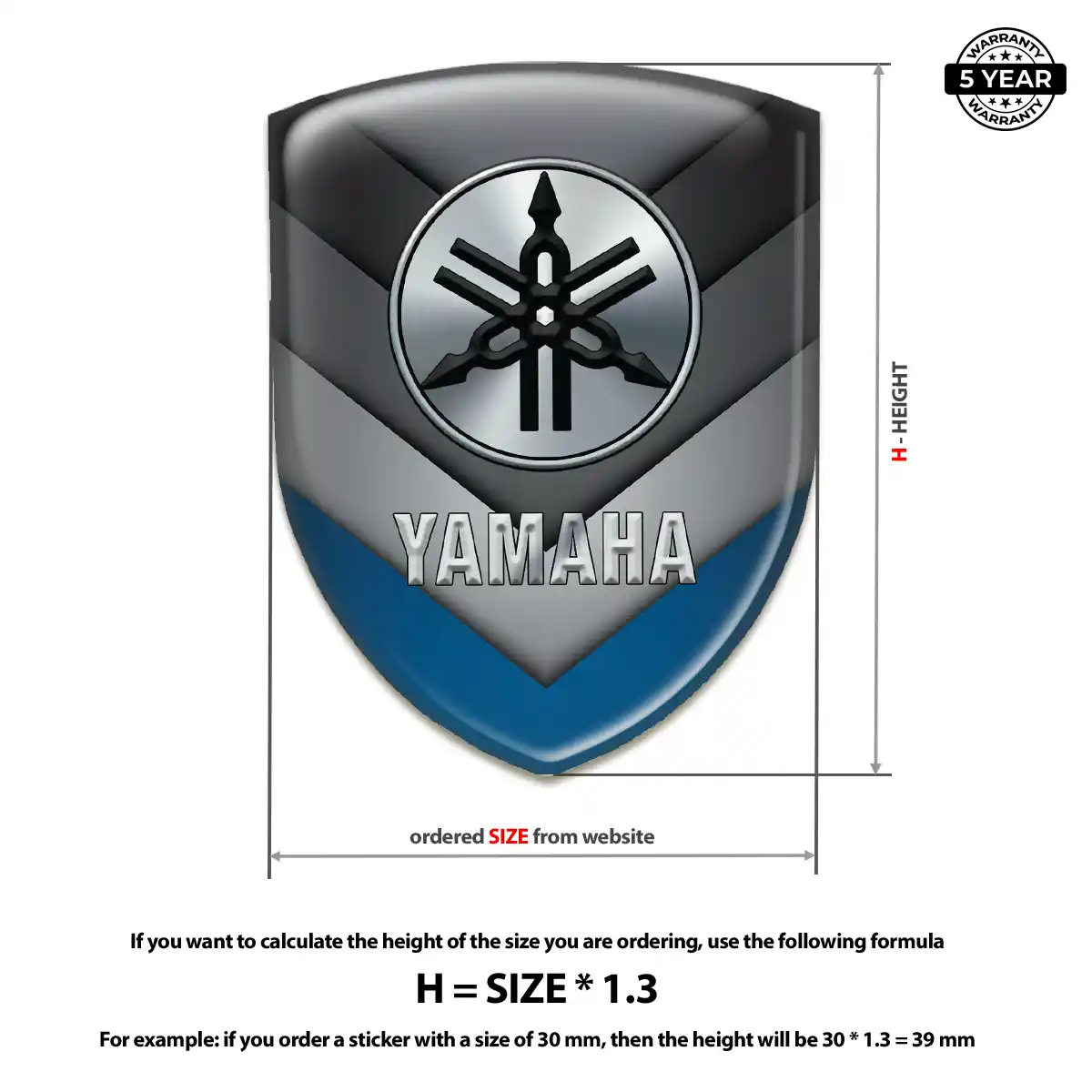 Yamaha 3D Domed Sticker Elite Edition