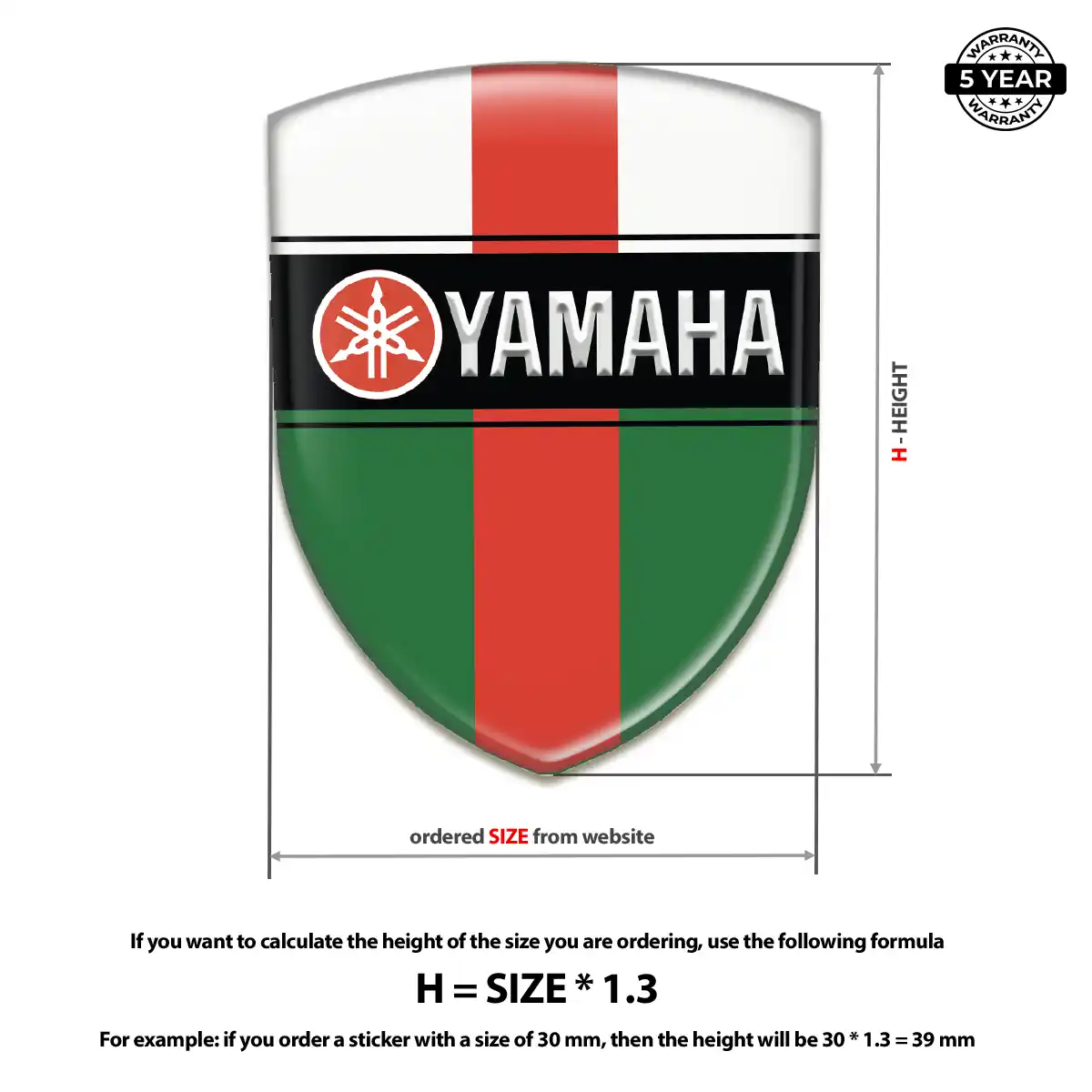 Yamaha 3D Domed Sticker Noble Edition