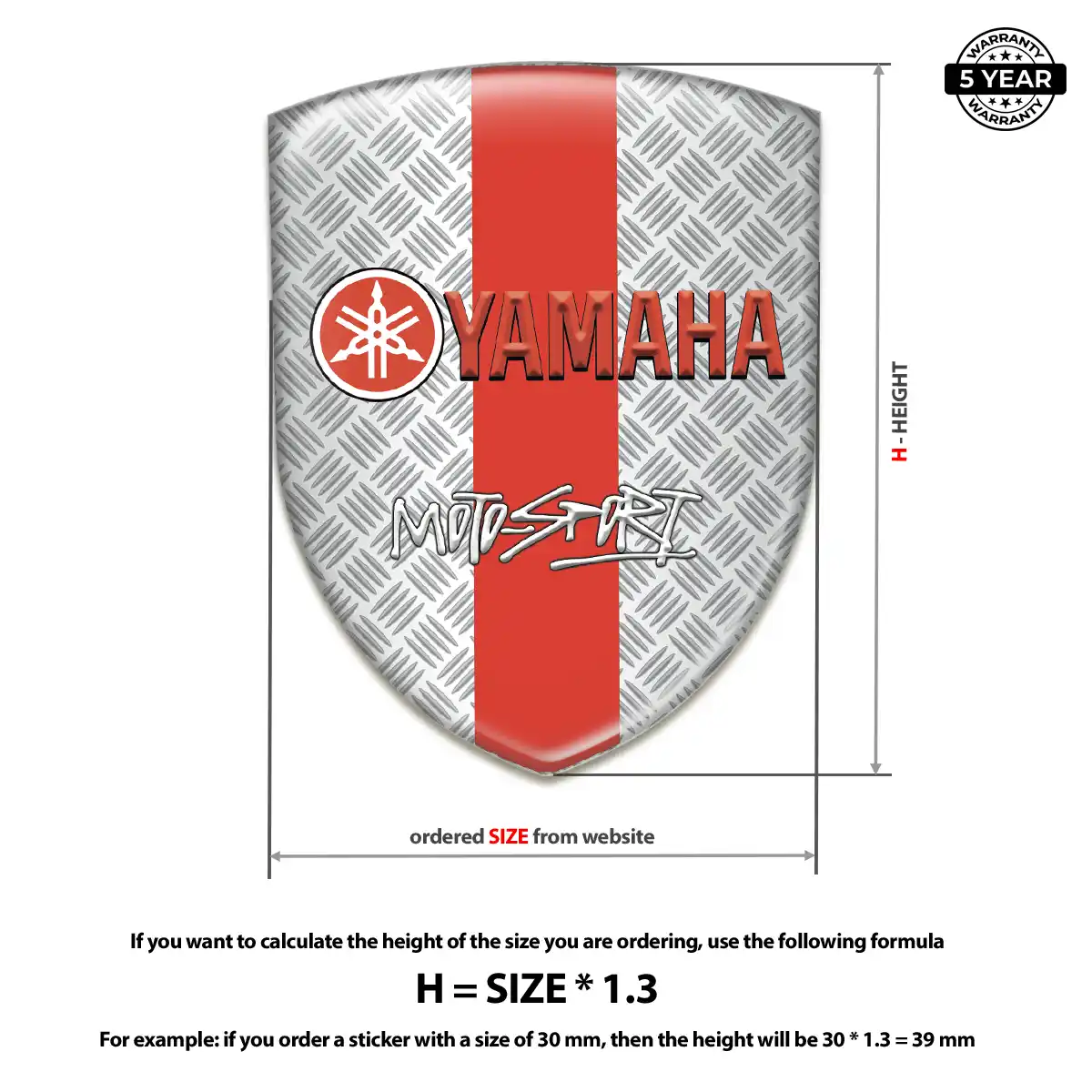 Yamaha 3D Domed Sticker Opulent Line