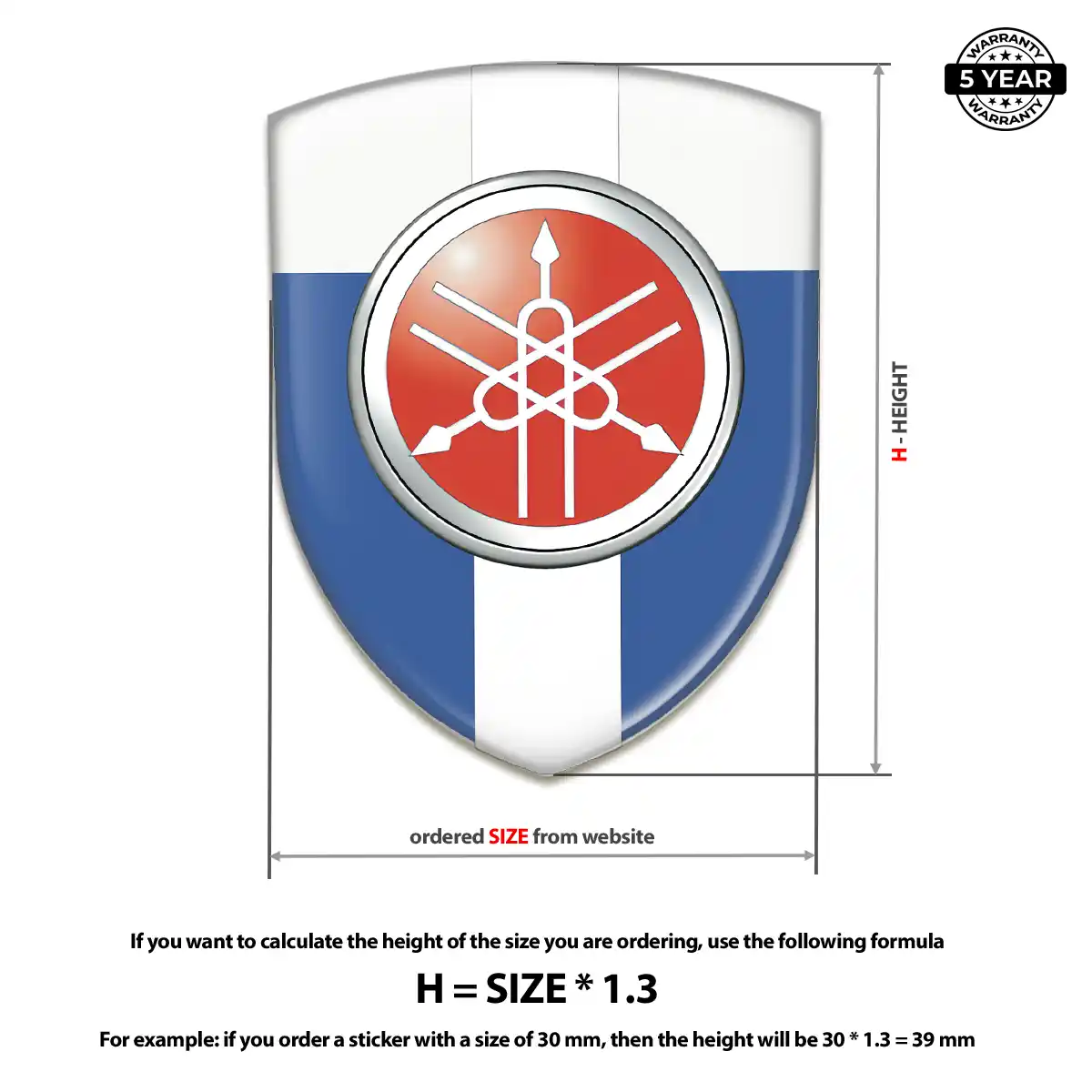 Yamaha 3D Domed Sticker Prime Quality