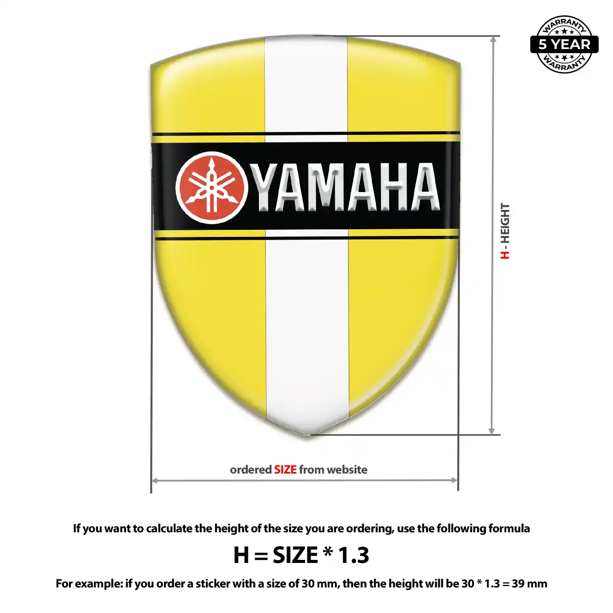 Yamaha 3D Domed Sticker Signature Edition