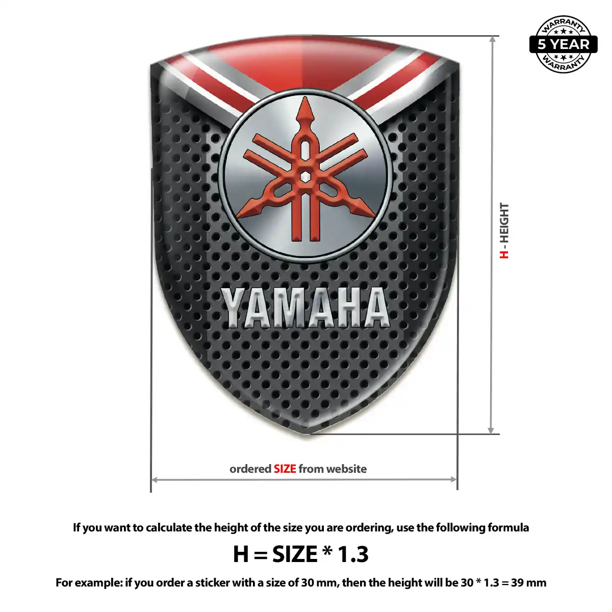 Yamaha 3D Domed Sticker Sport Tuning