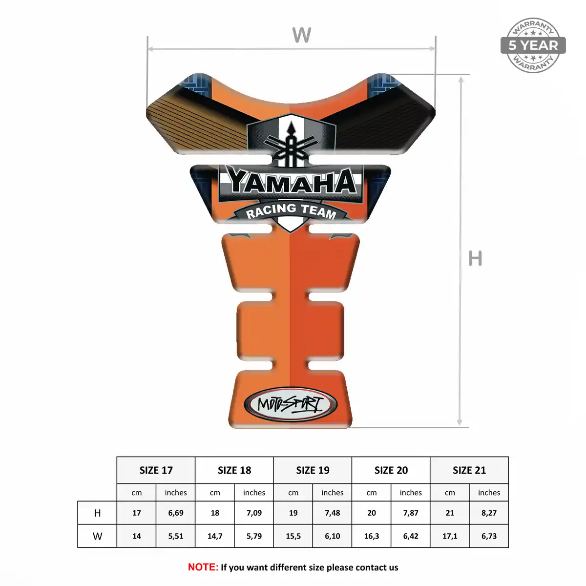 Yamaha 3D Domed Tank Pad Refined Design