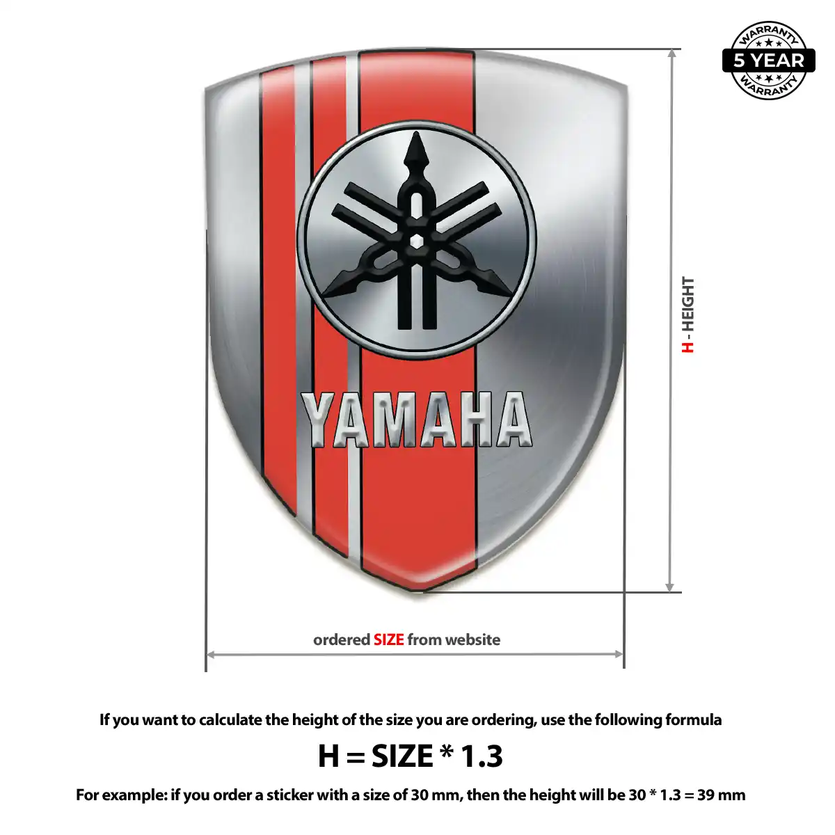 Yamaha 3D Emblem Sticker Deluxe Edition