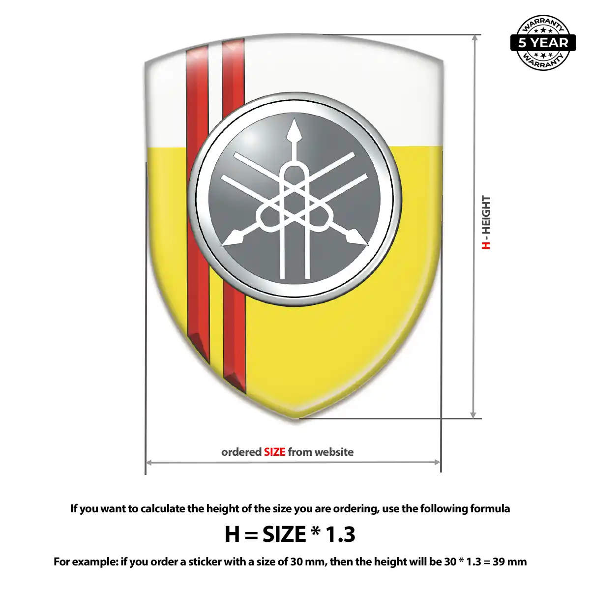 Yamaha 3D Emblem Sticker Exclusive Series