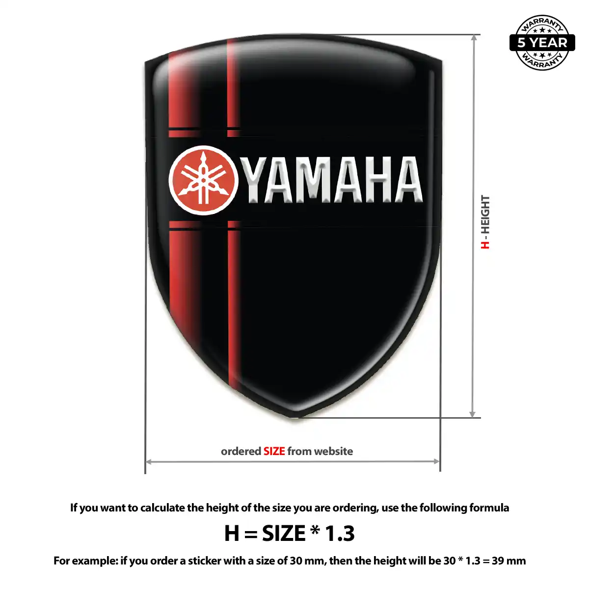 Yamaha 3D Emblem Sticker Marked Edition
