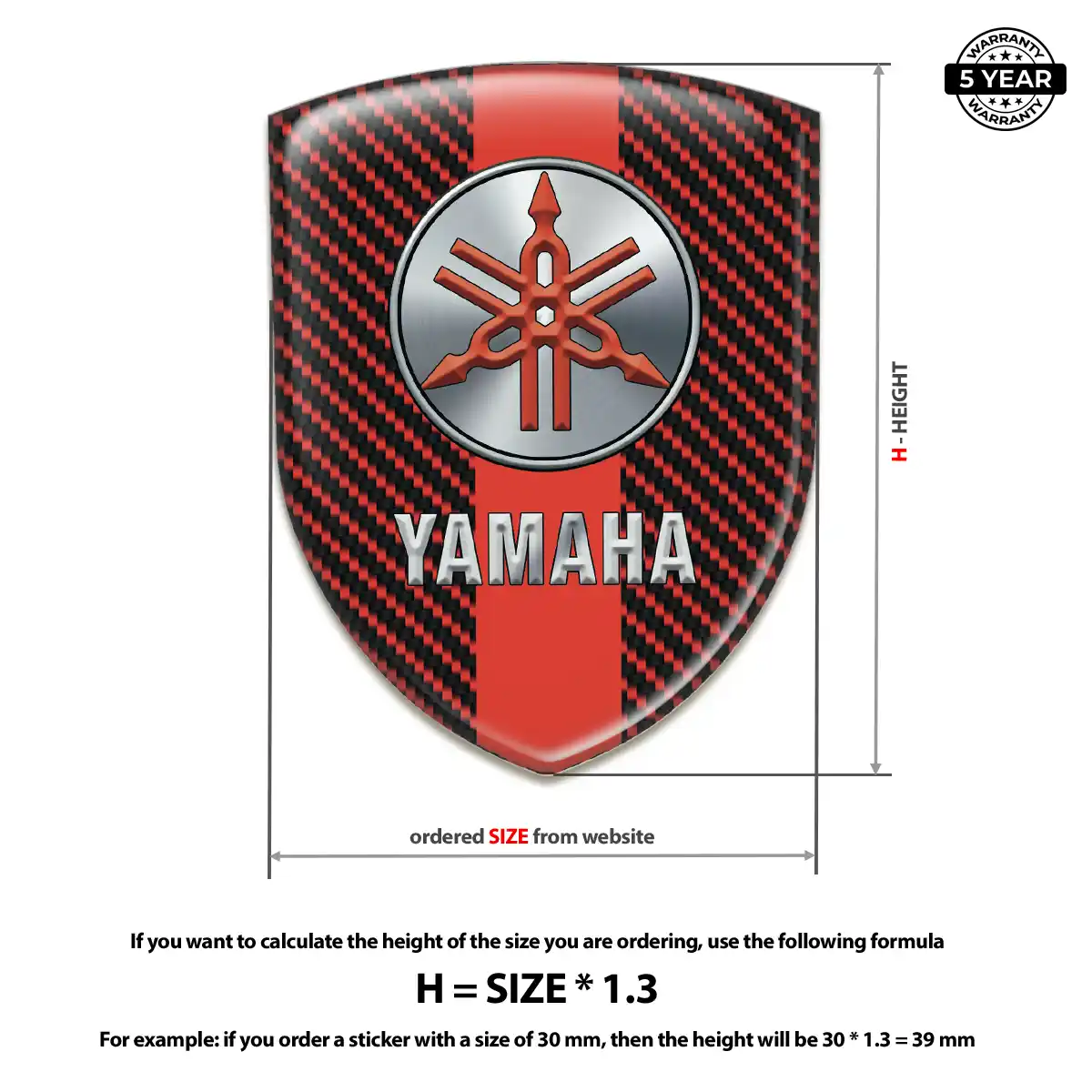 Yamaha 3D Emblem Sticker Opulent Line