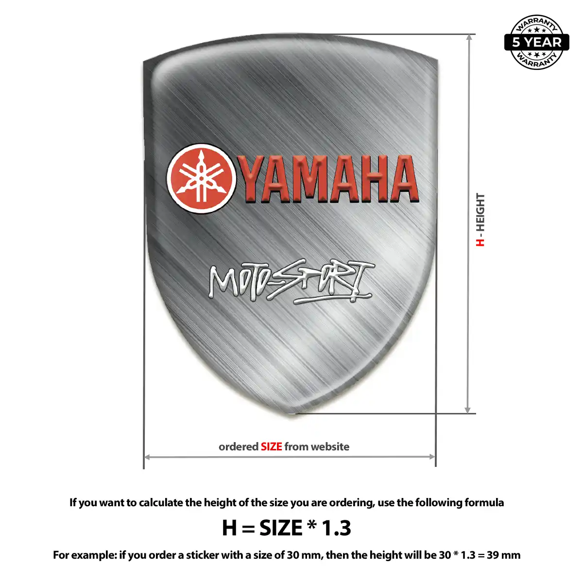 Yamaha 3D Emblem Sticker Prestige Line