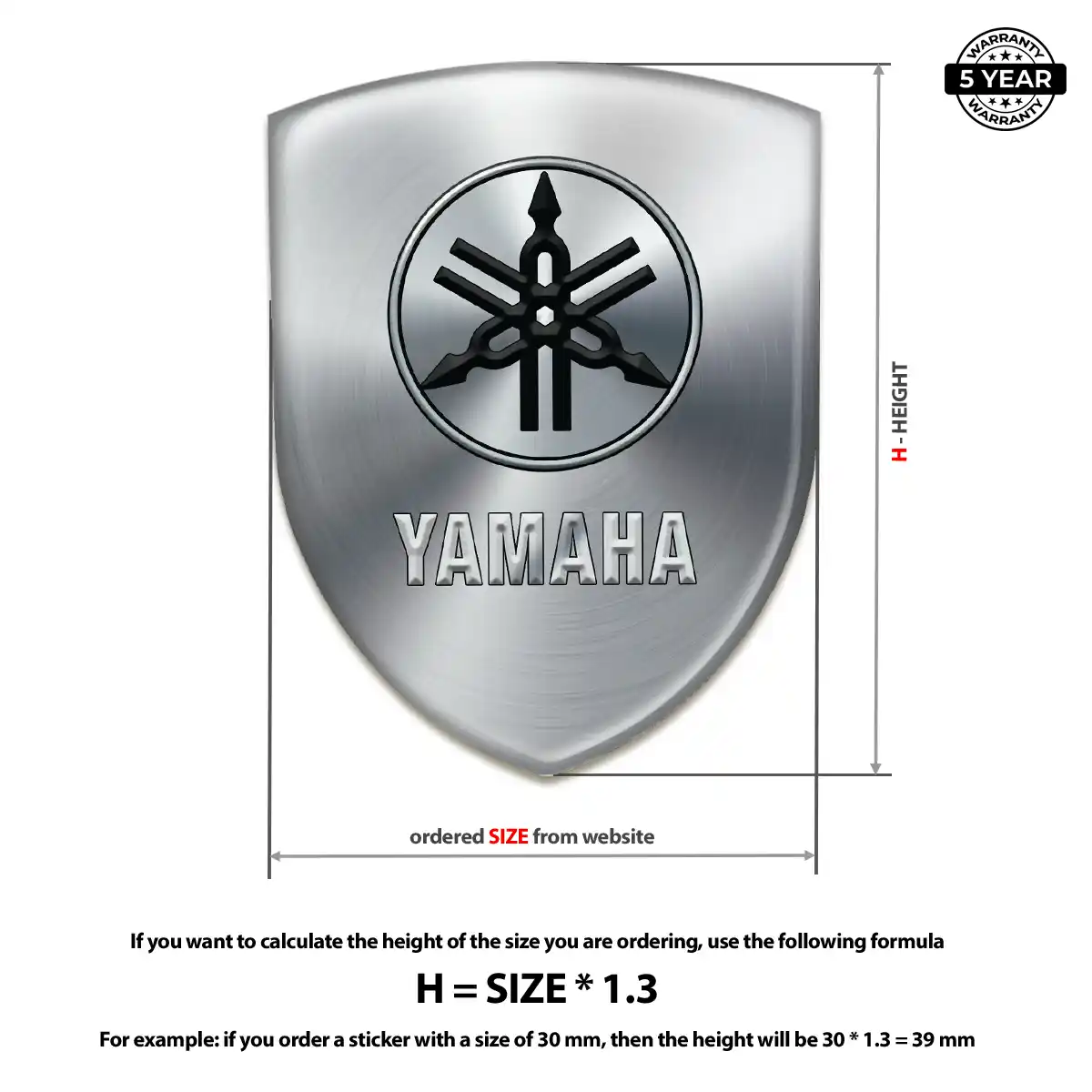 Yamaha 3D Emblem Sticker Prime Quality