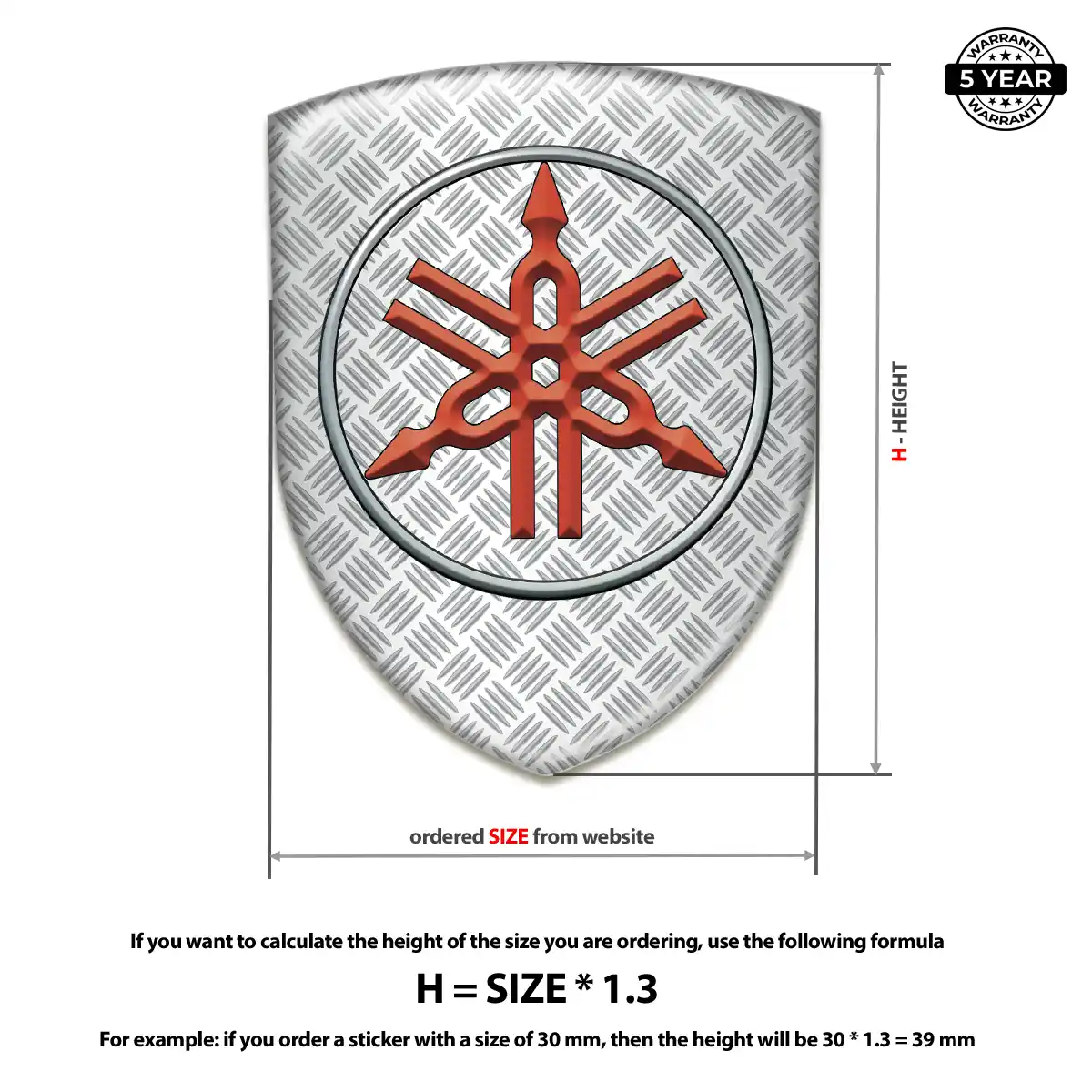 Yamaha 3D Emblem Sticker Refined Design