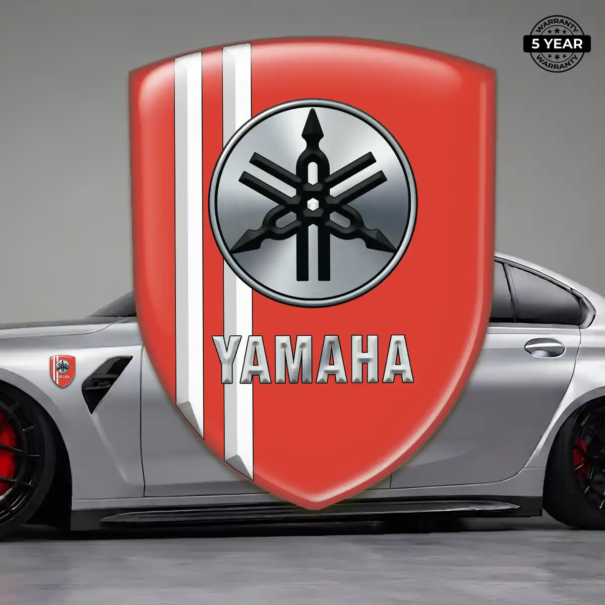 Yamaha 3D Emblem Sticker Sleek Style