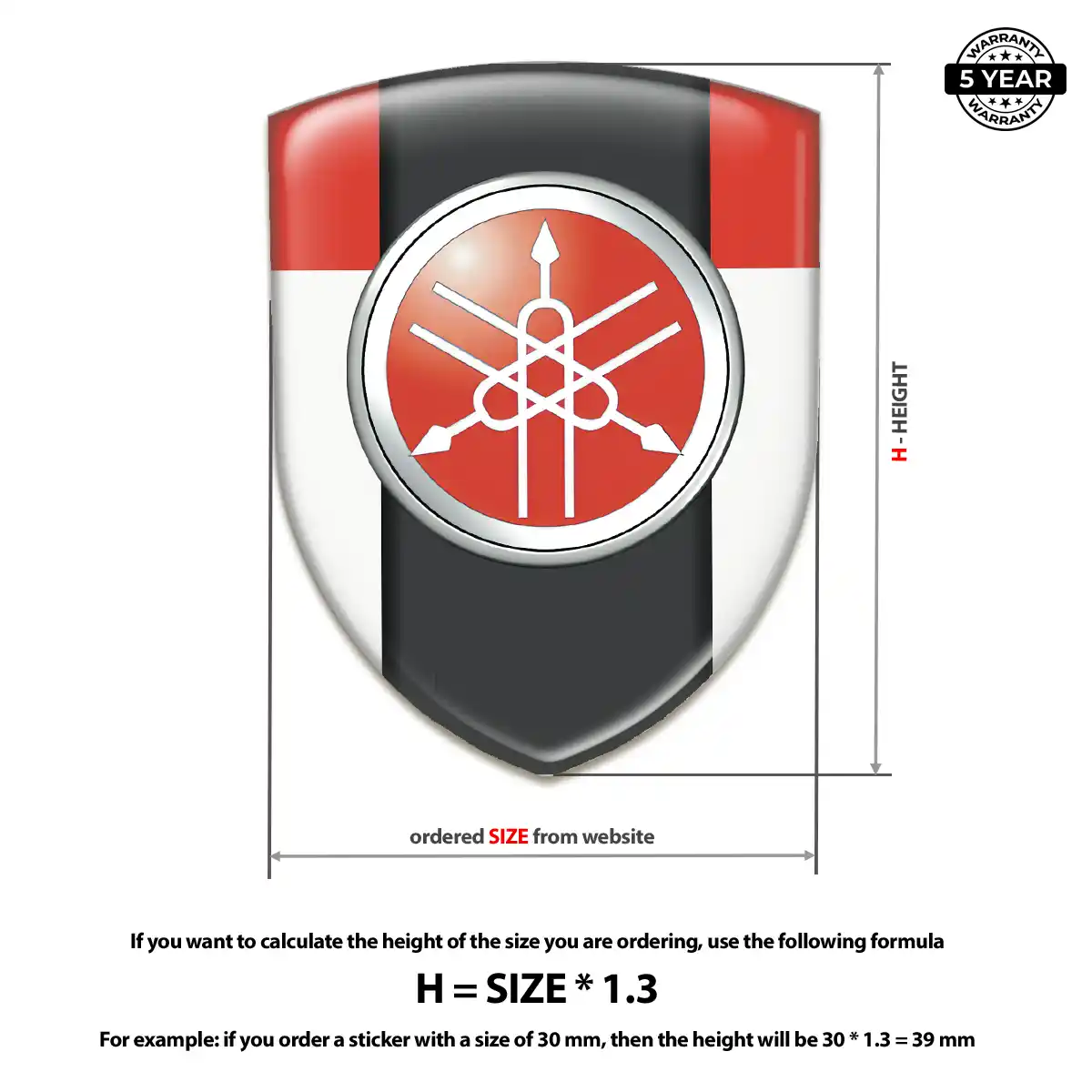 Yamaha 3D Emblem Sticker Street Tuning