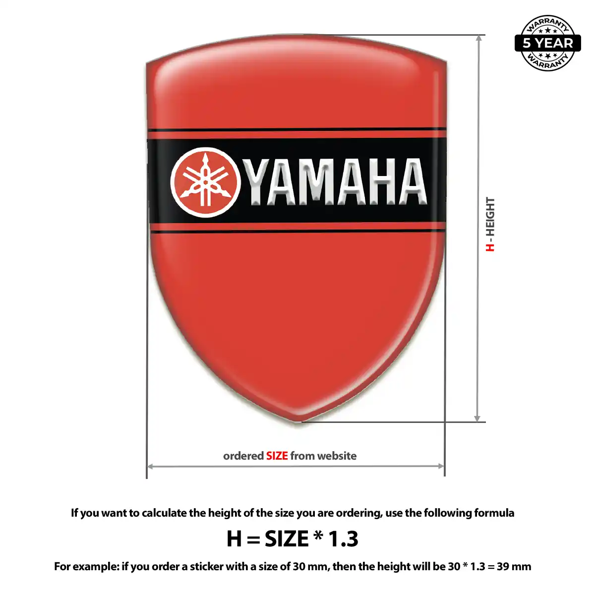 Yamaha 3D Gel Sticker Auto Tuning