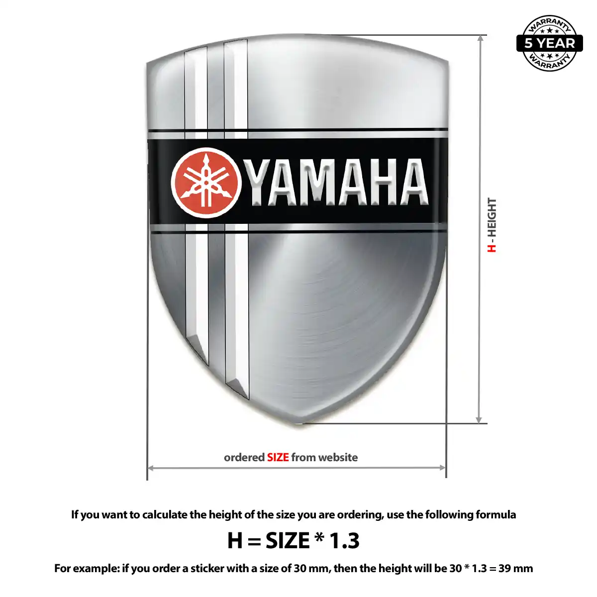 Yamaha 3D Gel Sticker Interior Elegance