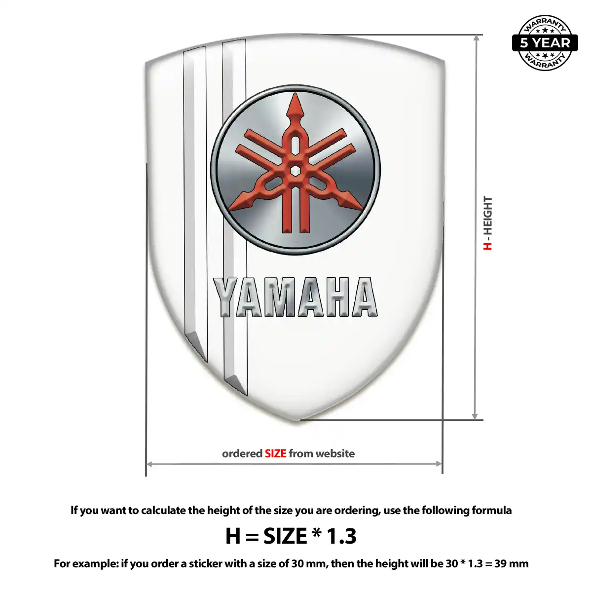 Yamaha 3D Gel Sticker Interior Luxe