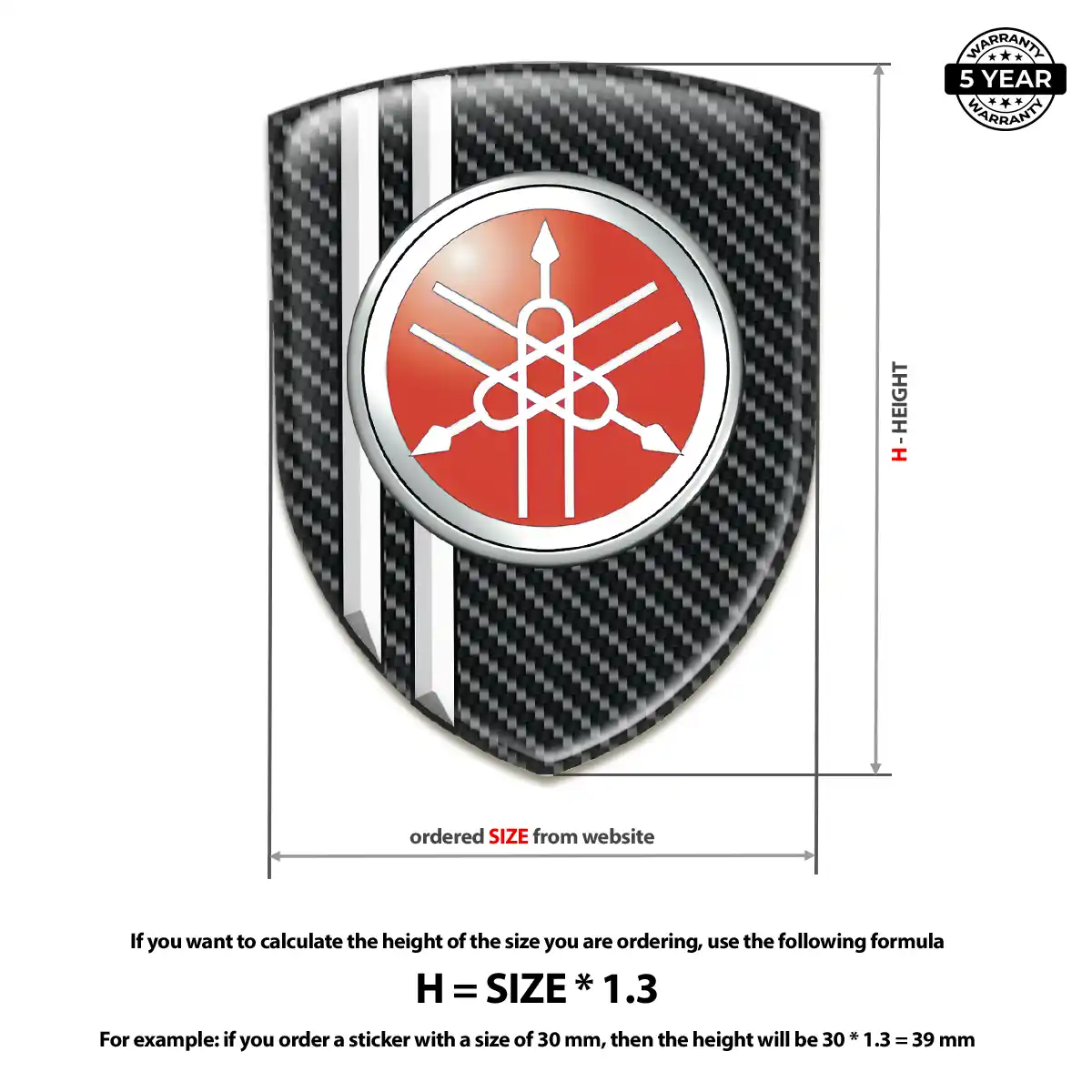 Yamaha 3D Gel Sticker Marked Edition