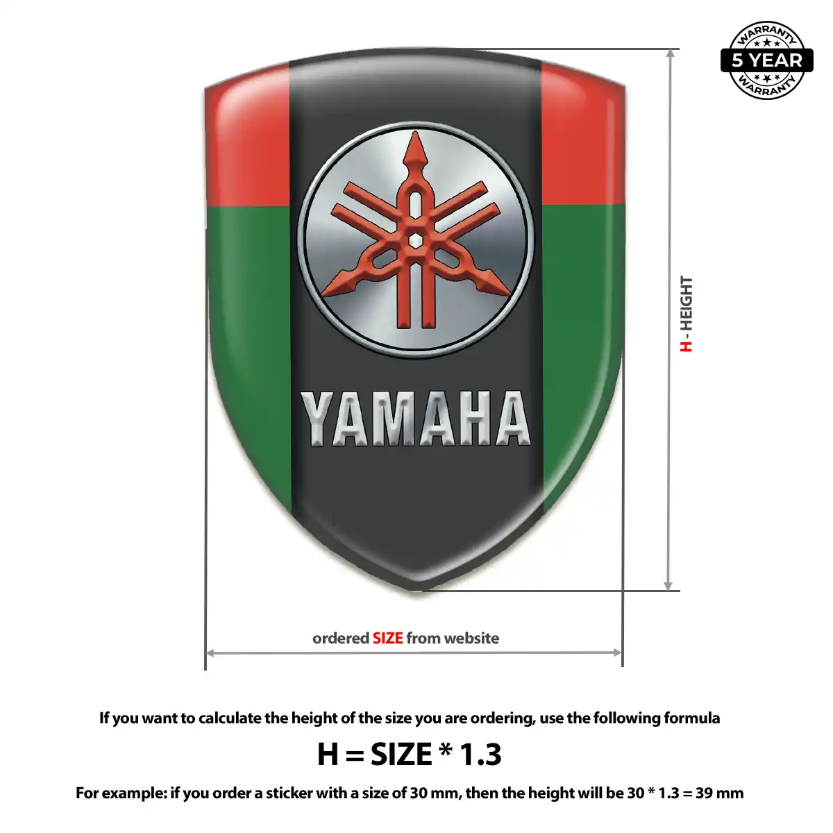 Yamaha 3D Gel Sticker Outer Style
