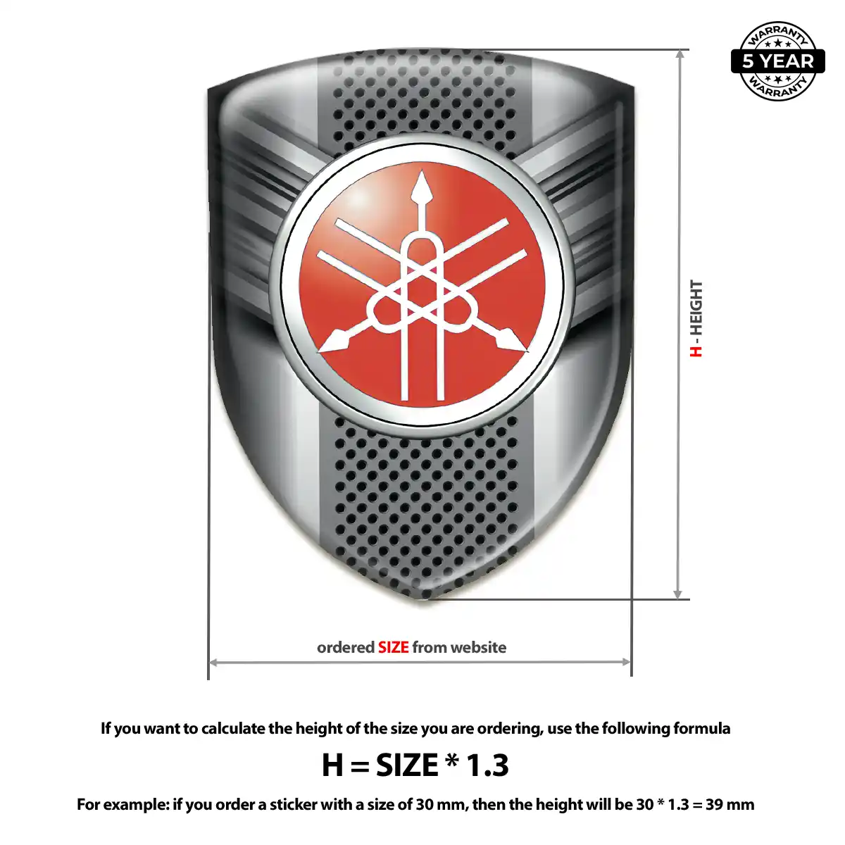 Yamaha 3D Gel Sticker Performance Style