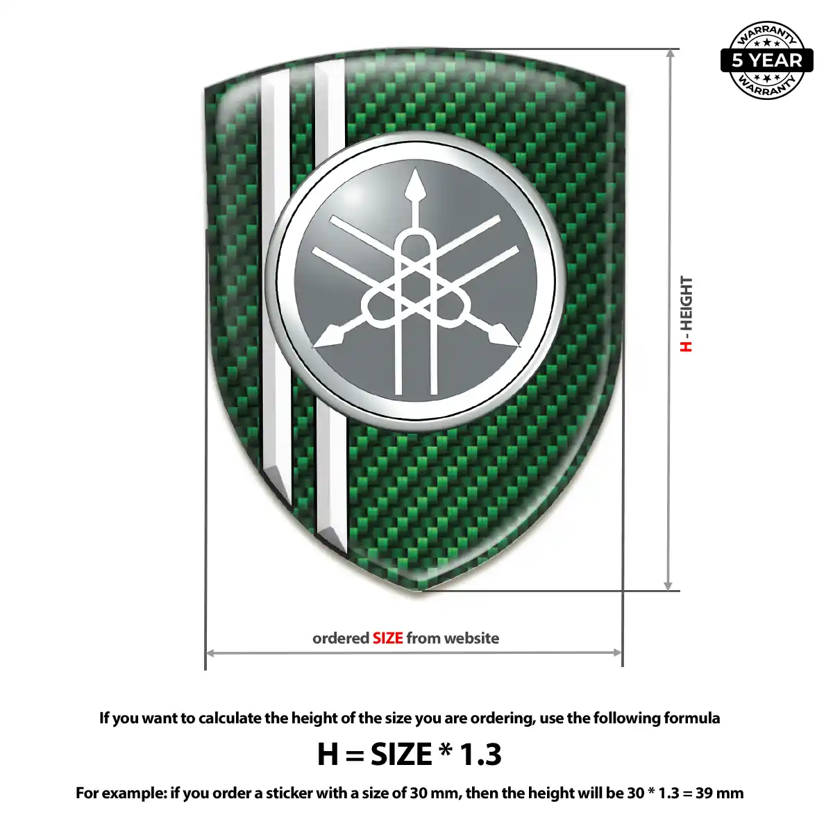 Yamaha 3D Gel Sticker Premium Dome