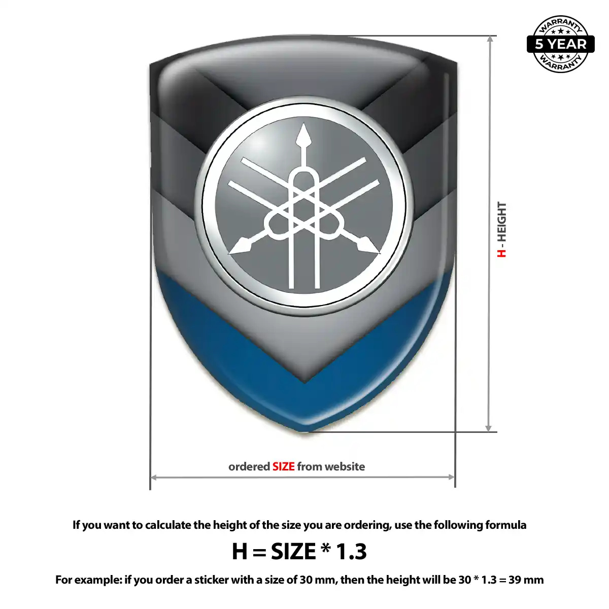 Yamaha 3D Gel Sticker Prestige Line