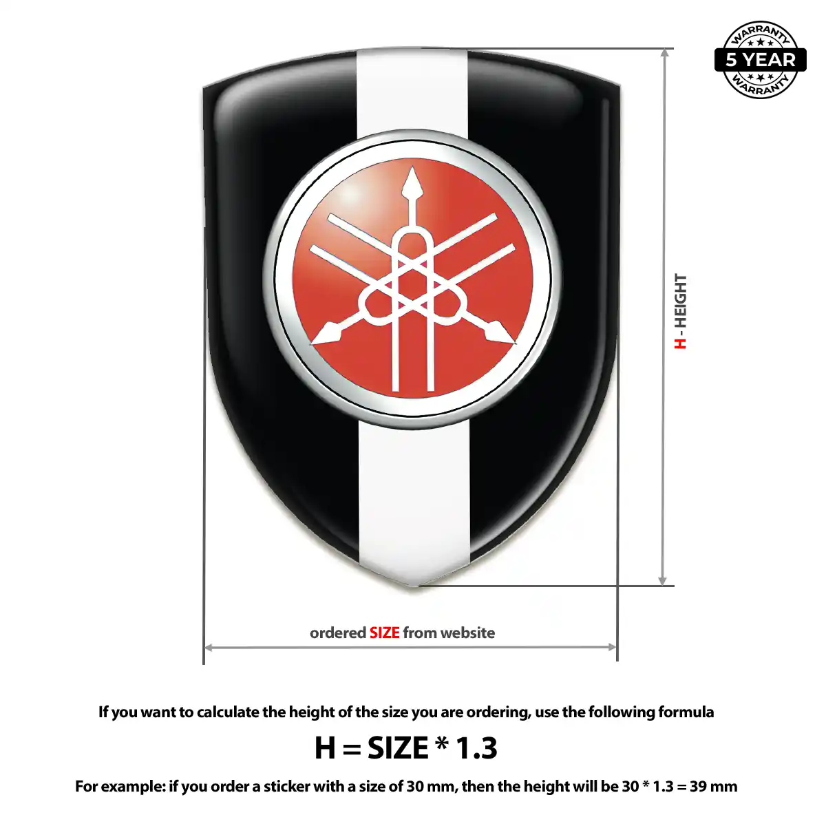 Yamaha 3D Gel Sticker Resin Elite