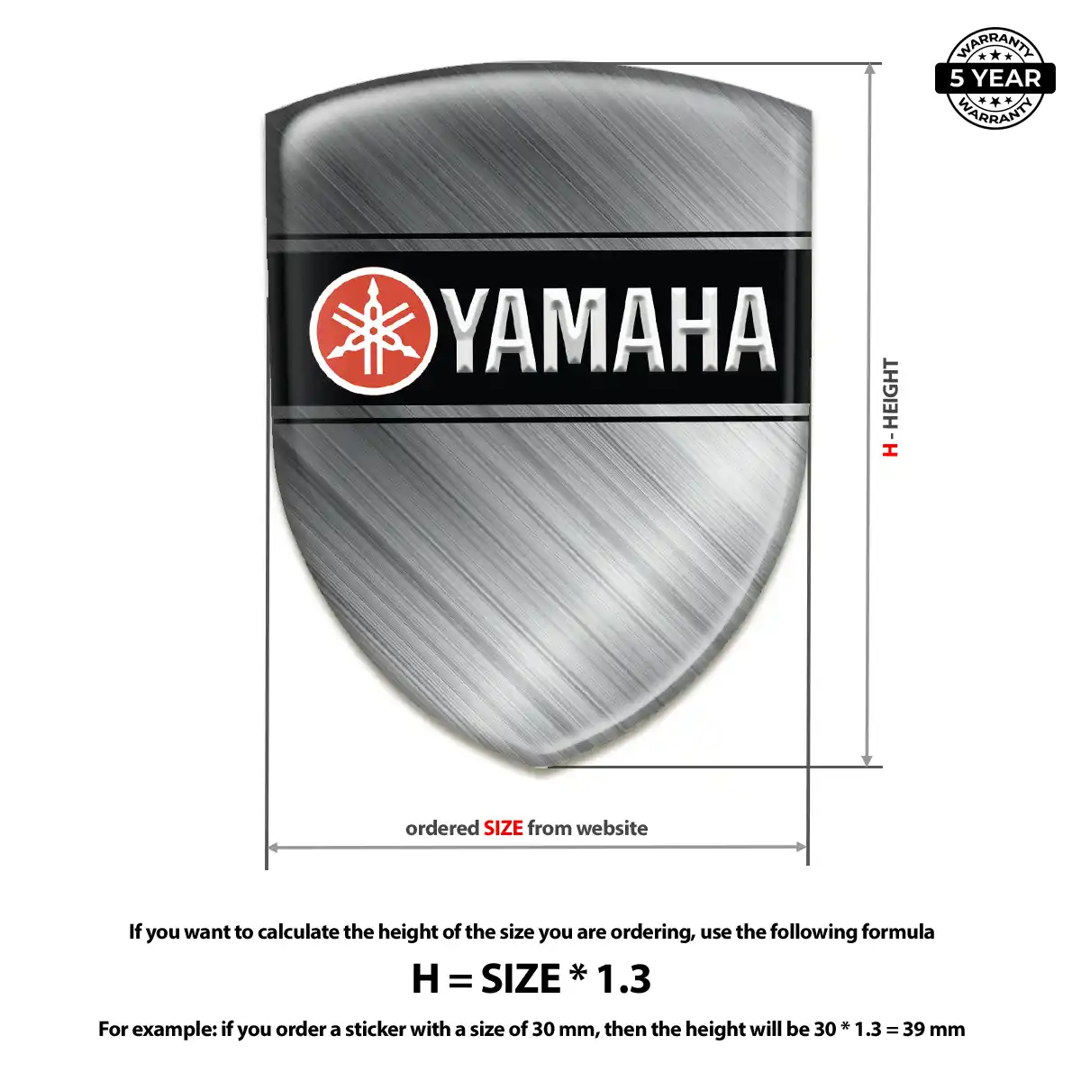 Yamaha 3D Gel Sticker Resin Luxe