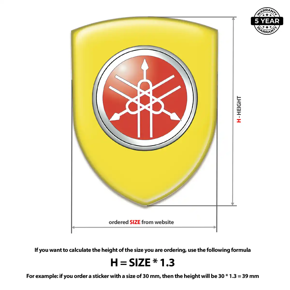 Yamaha 3D Gel Sticker Signature Grade