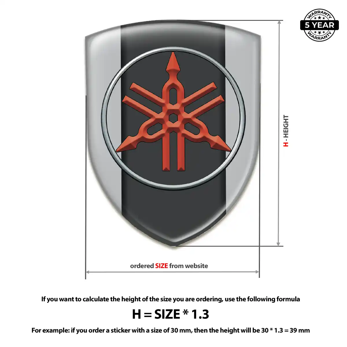 Yamaha 3D Gel Sticker Superior Craft