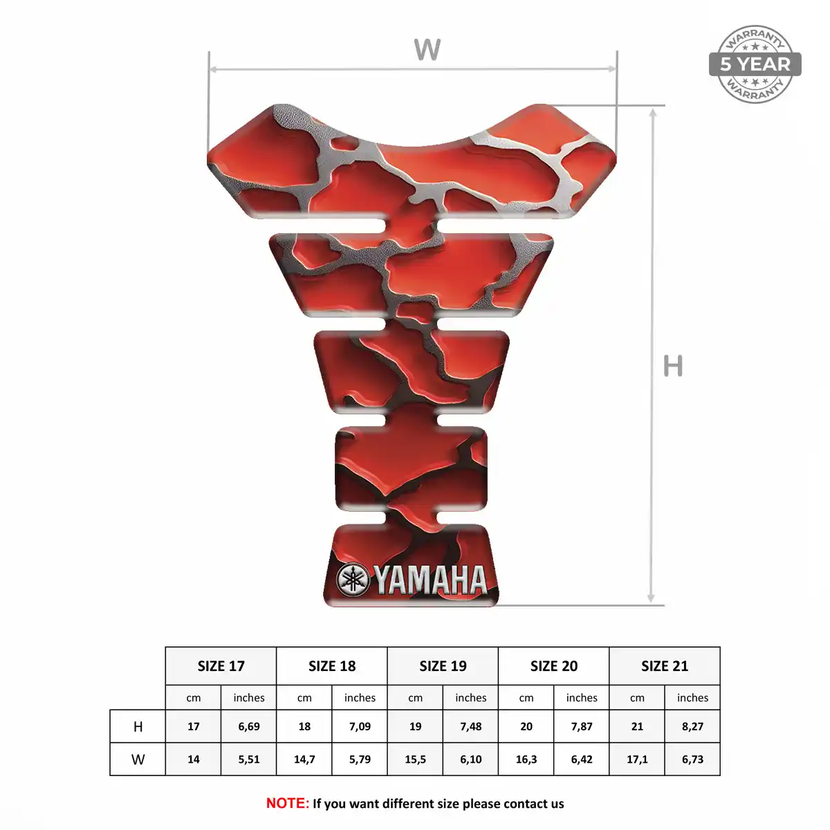 Yamaha 3D Gel Tank Pad Deluxe Edition