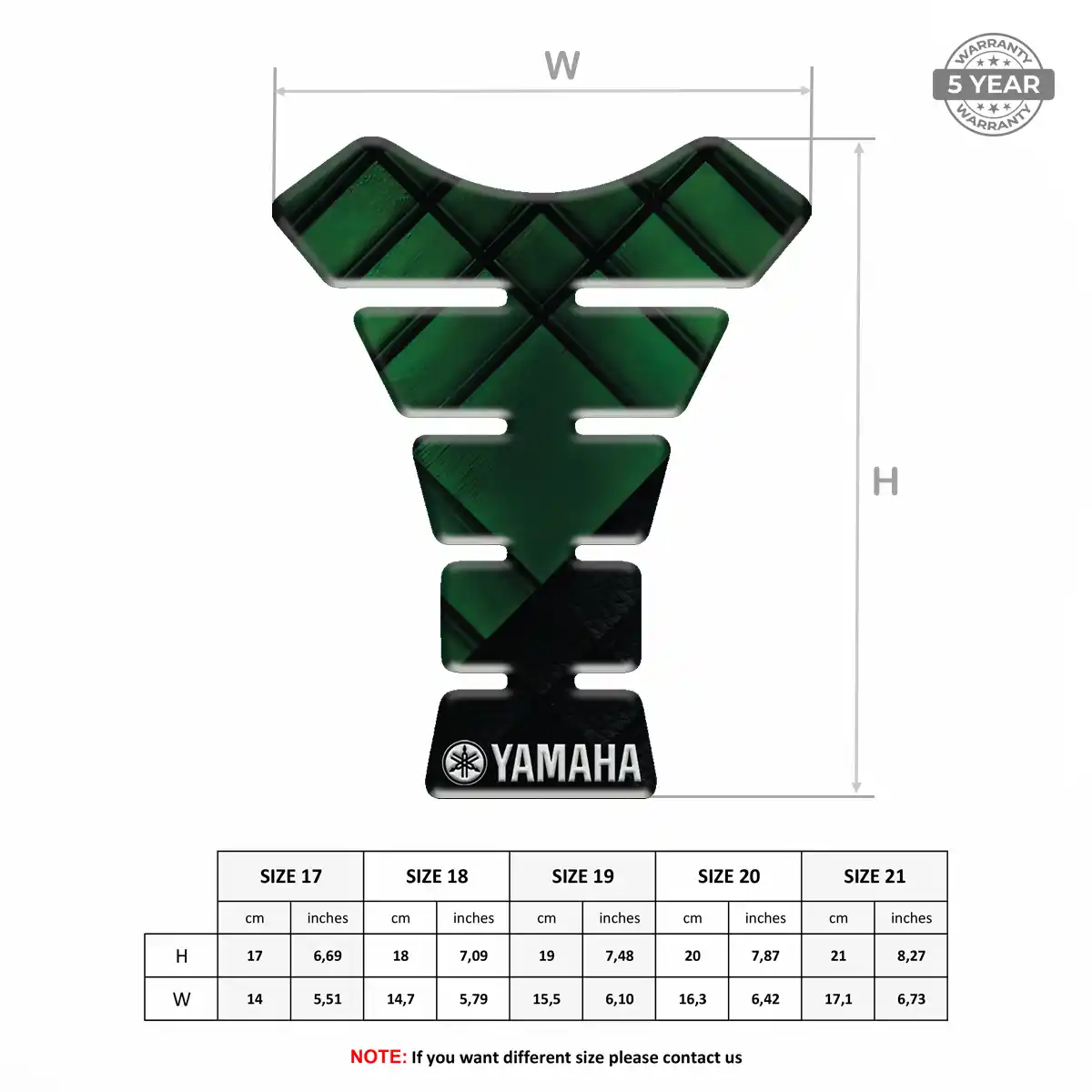 Yamaha 3D Gel Tank Pad Prestige Line