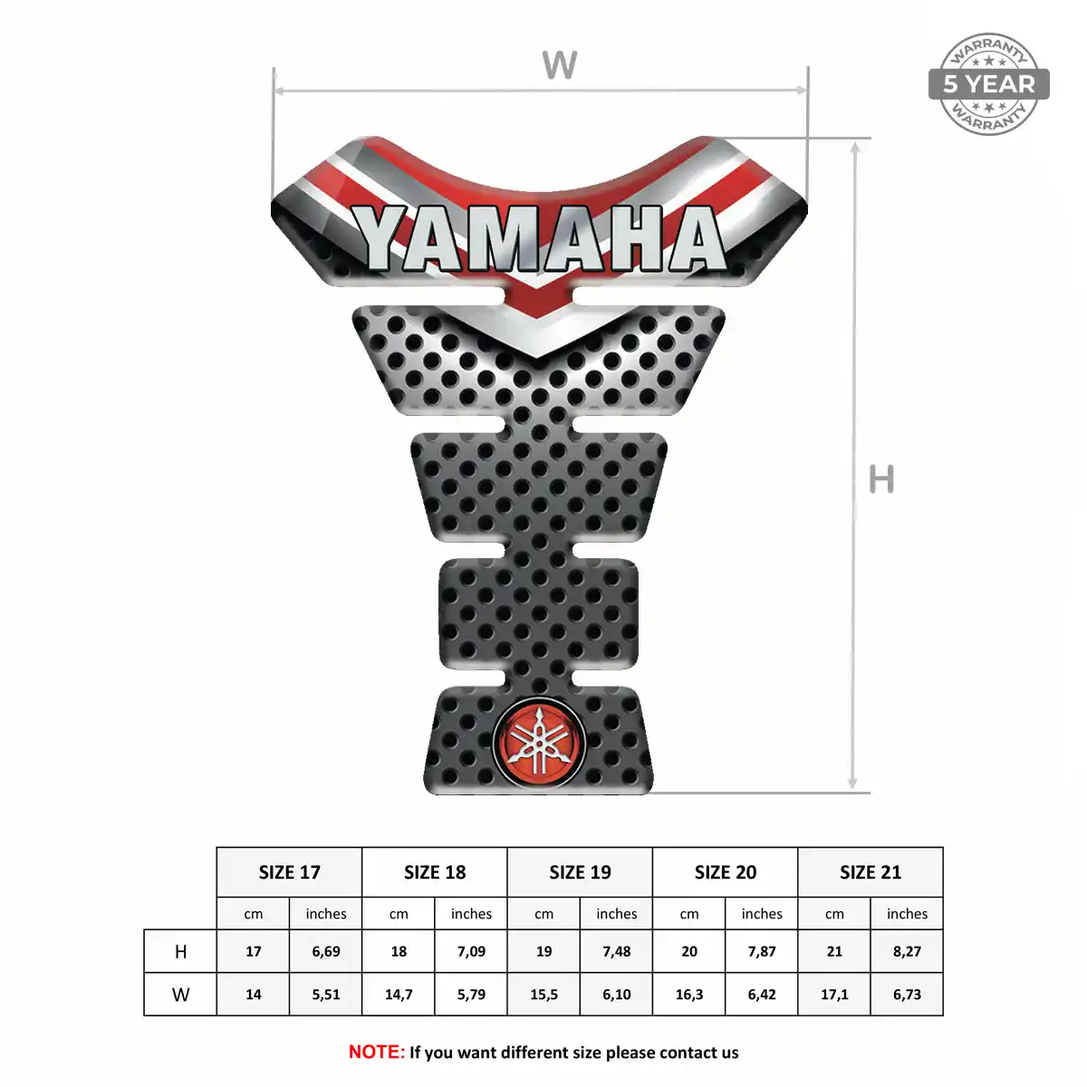 Yamaha 3D Gel Tank Pad Prime Quality