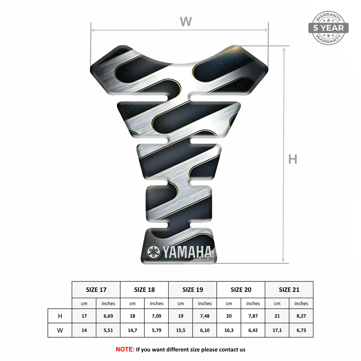 Yamaha 3D Gel Tank Pad Refined Design