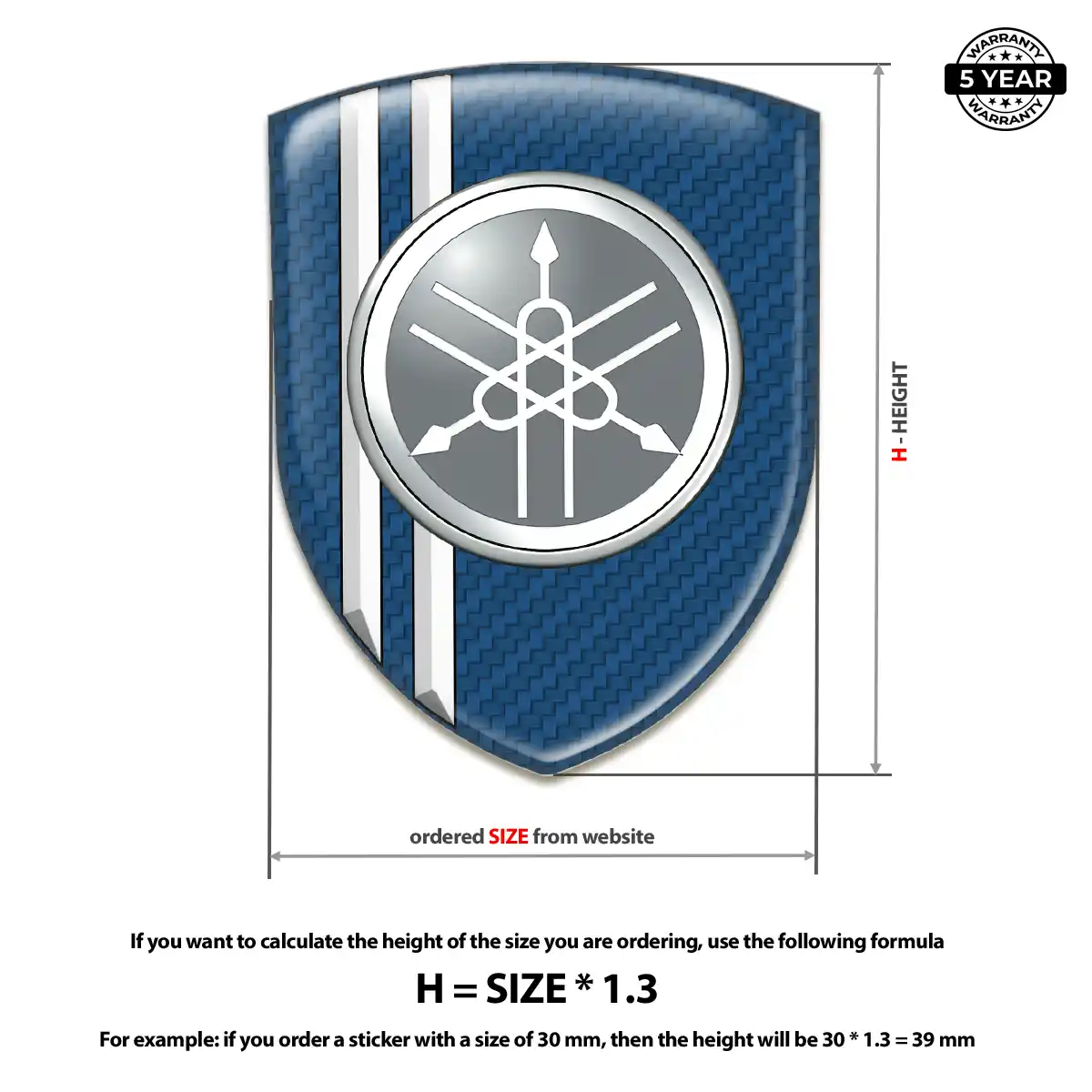 Yamaha 3D Logo Sticker Auto Tuning