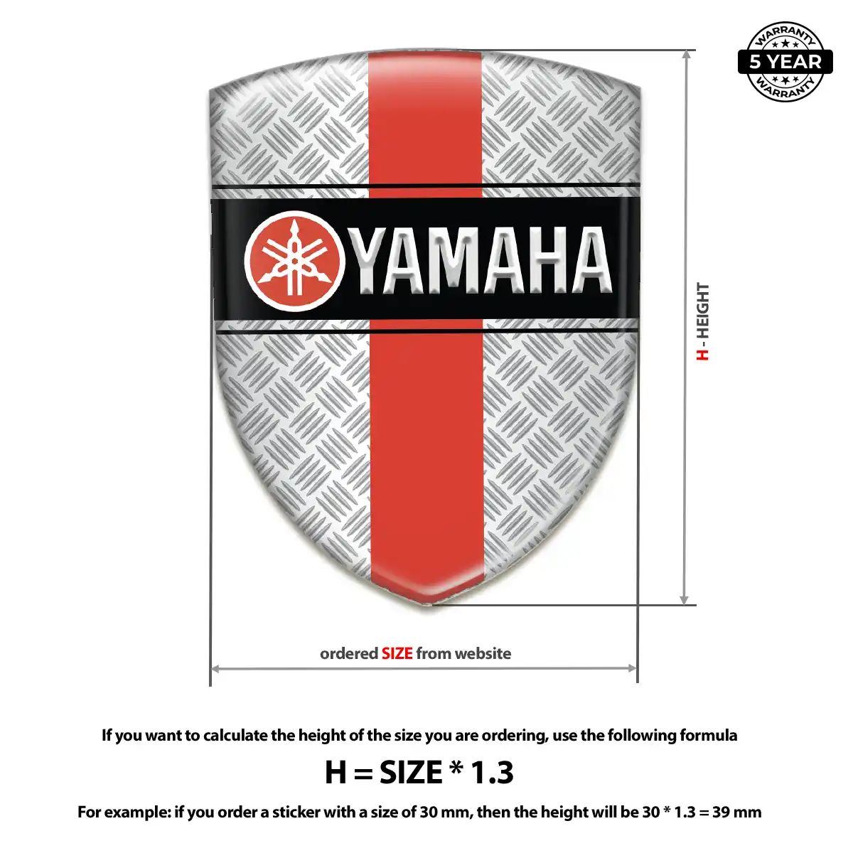 Yamaha 3D Logo Sticker Cabin Style