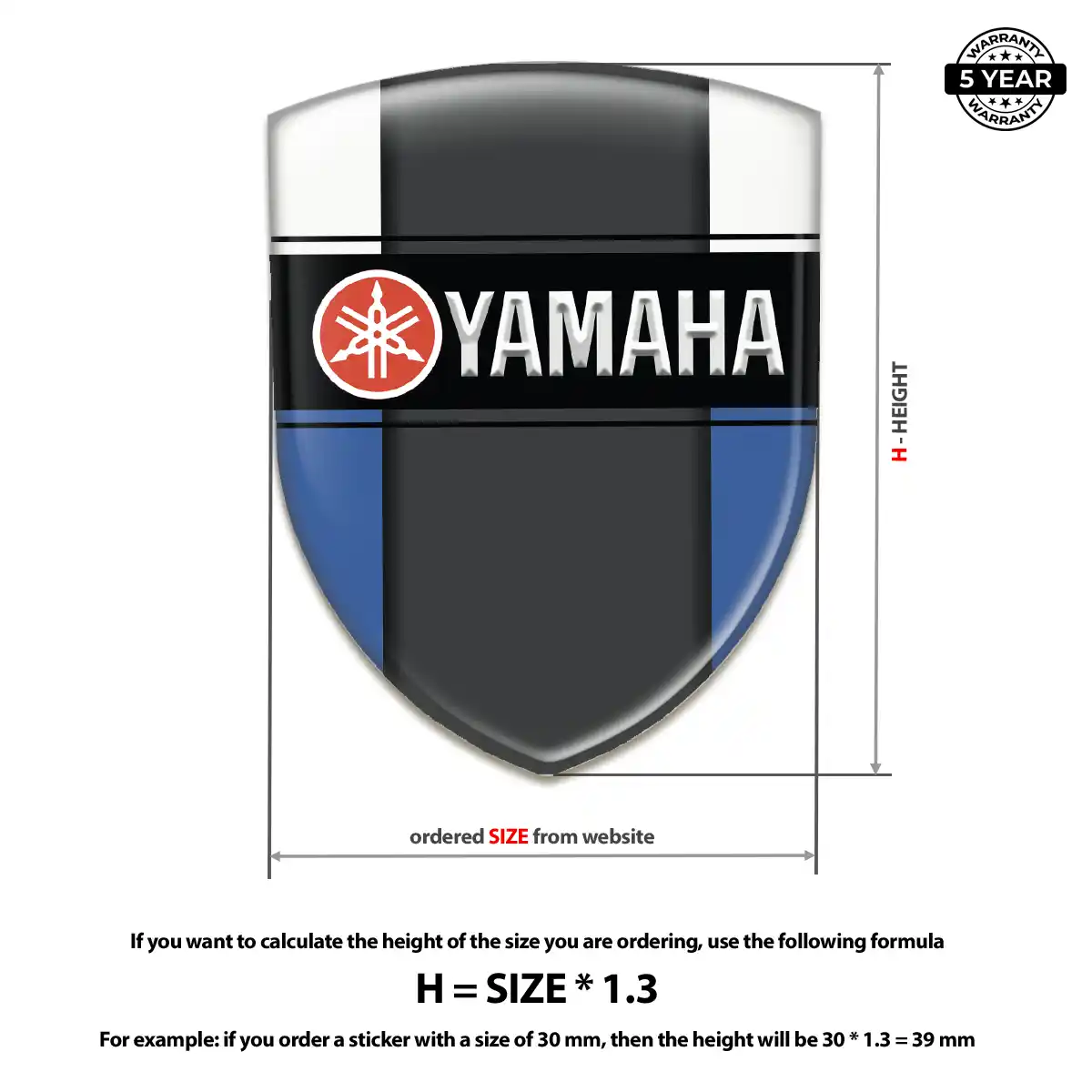 Yamaha 3D Logo Sticker Exclusive Series