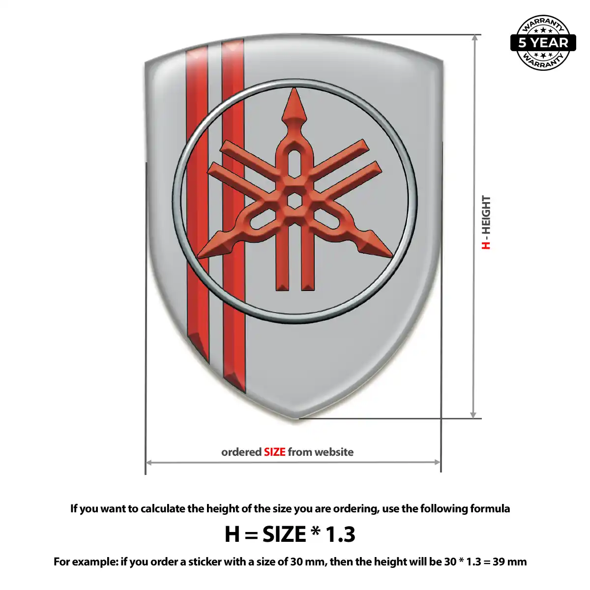 Yamaha 3D Logo Sticker Marked Edition