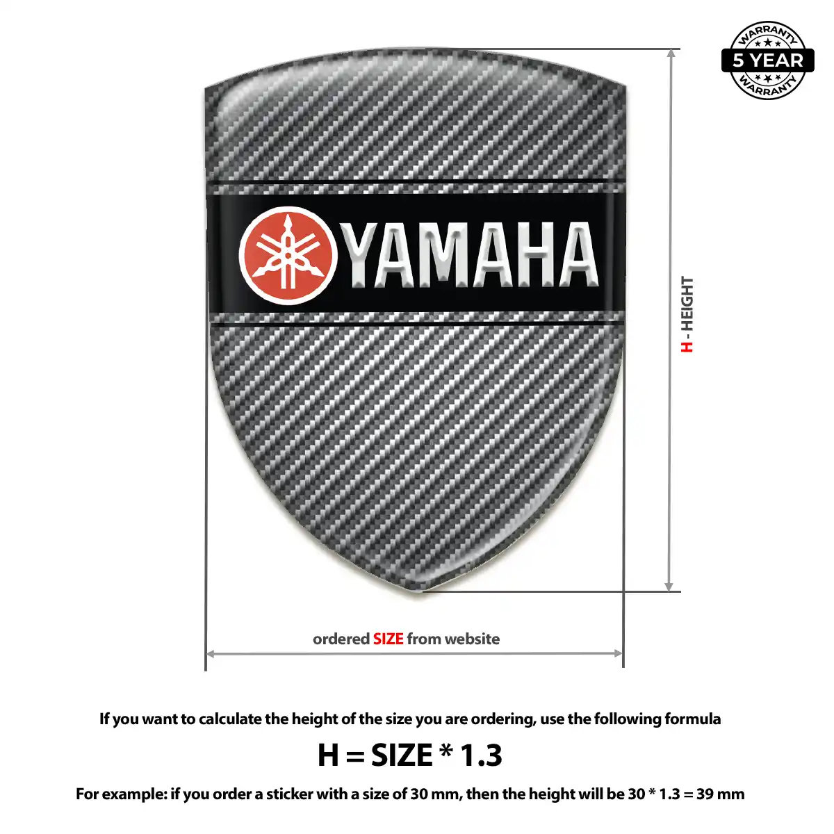 Yamaha 3D Logo Sticker Opulent Line