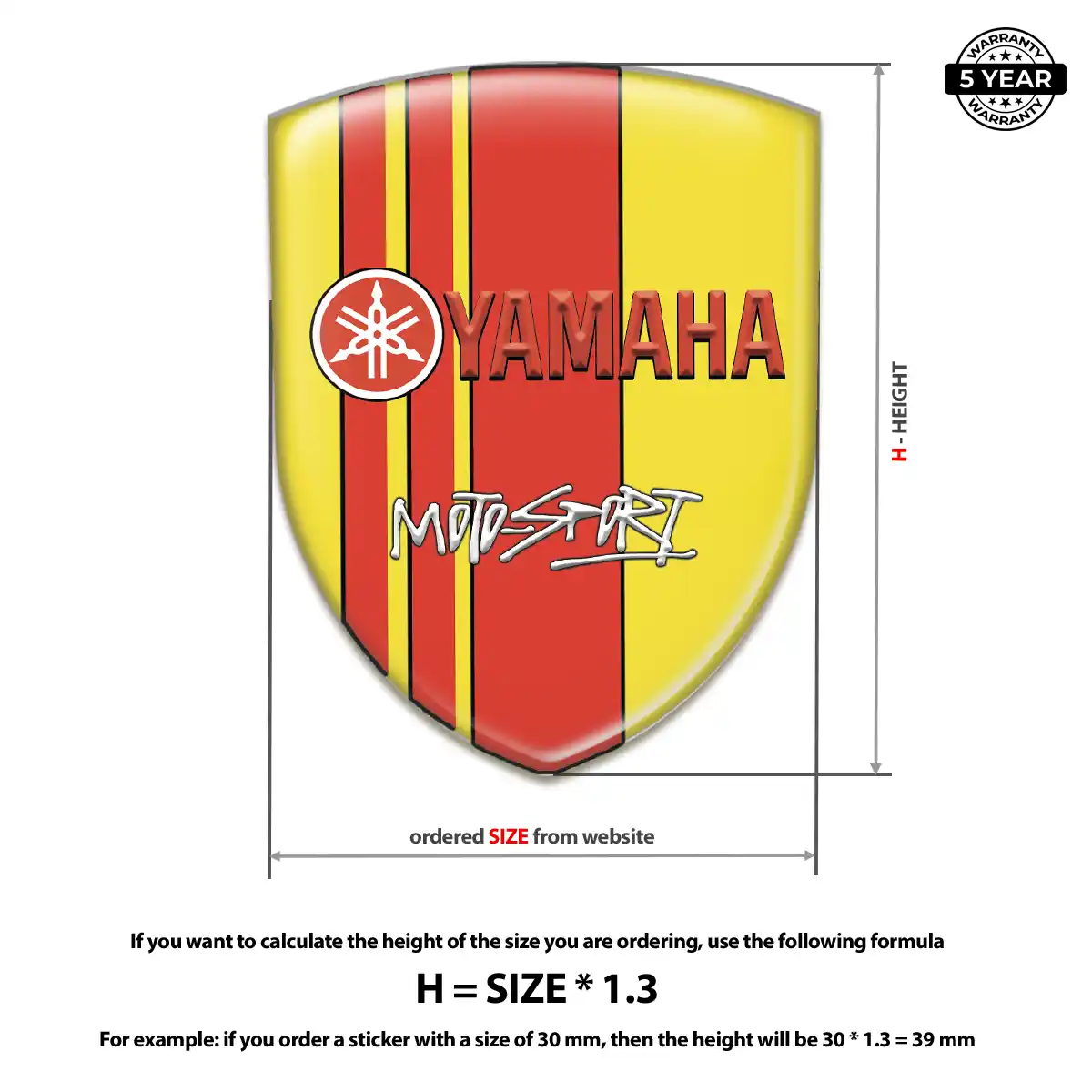Yamaha 3D Logo Sticker Outer Style