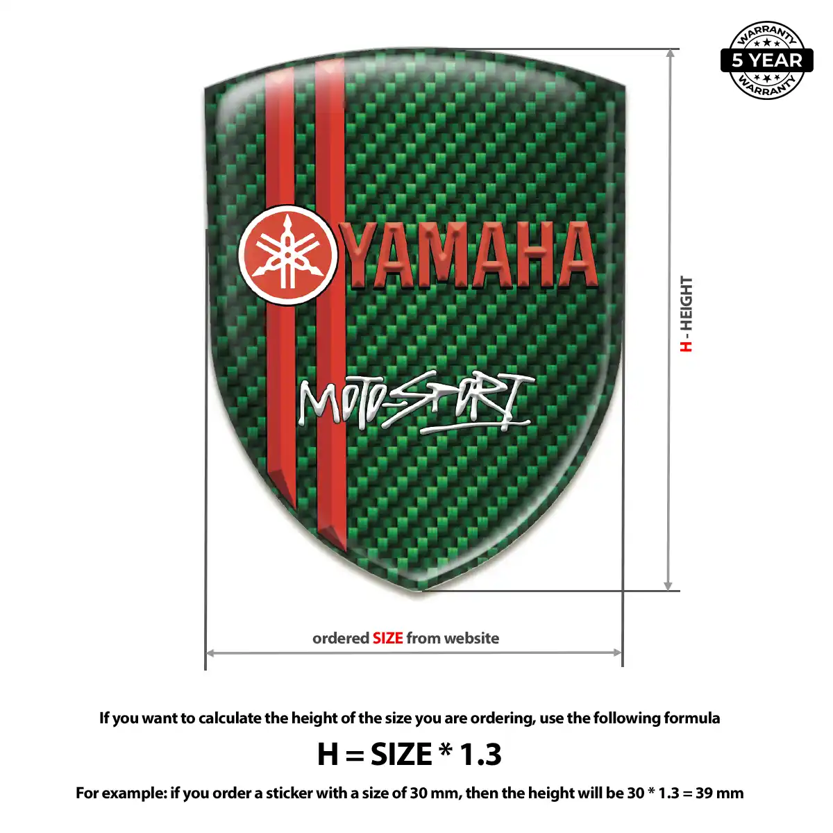 Yamaha 3D Logo Sticker Prestige Line