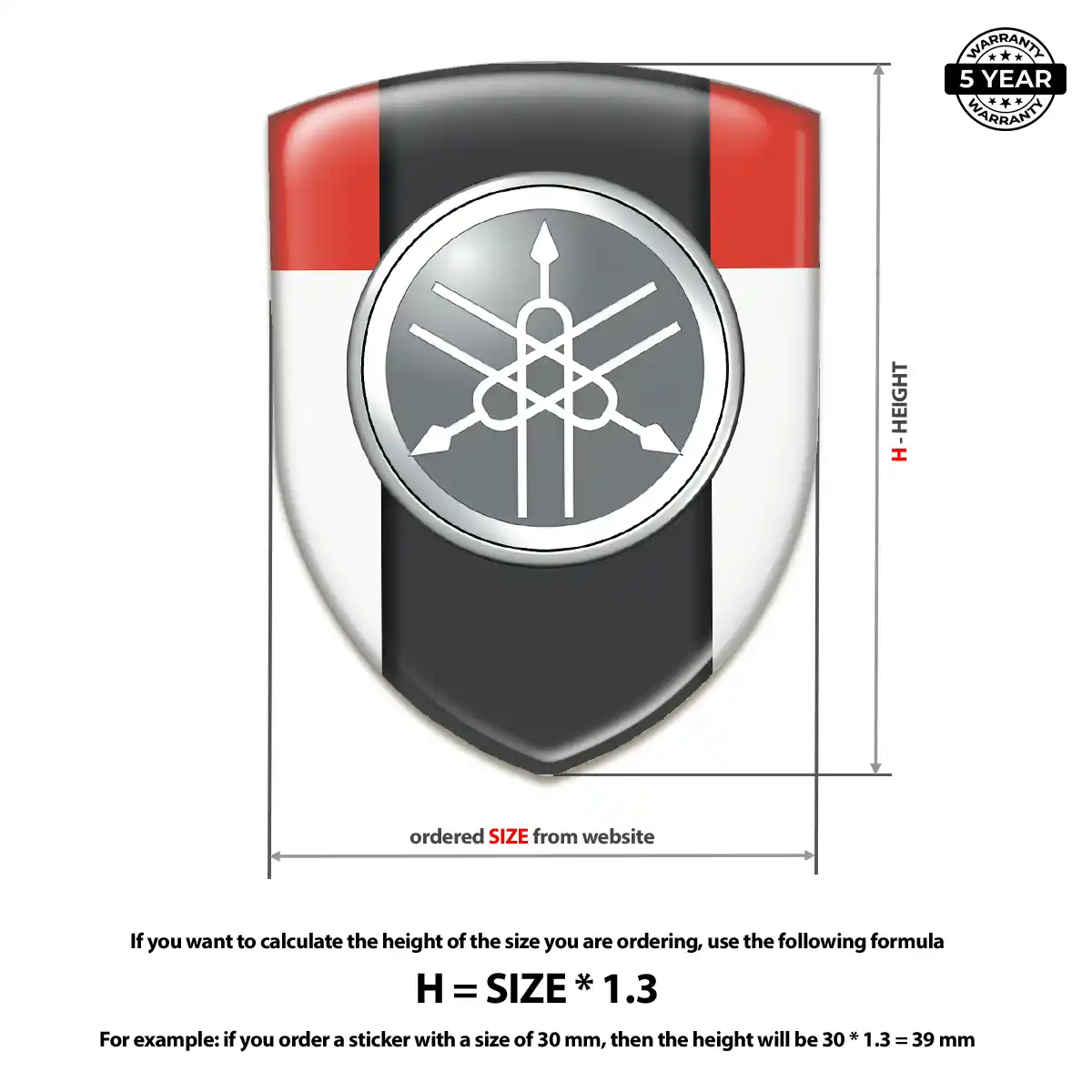 Yamaha 3D Logo Sticker Prime Quality