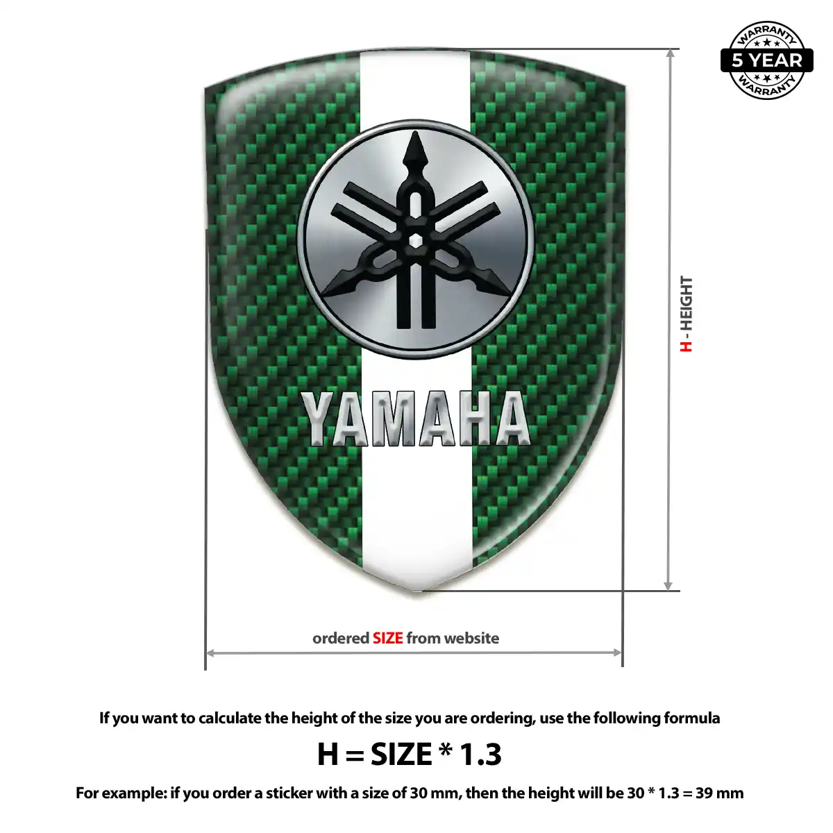 Yamaha 3D Logo Sticker Signature Grade