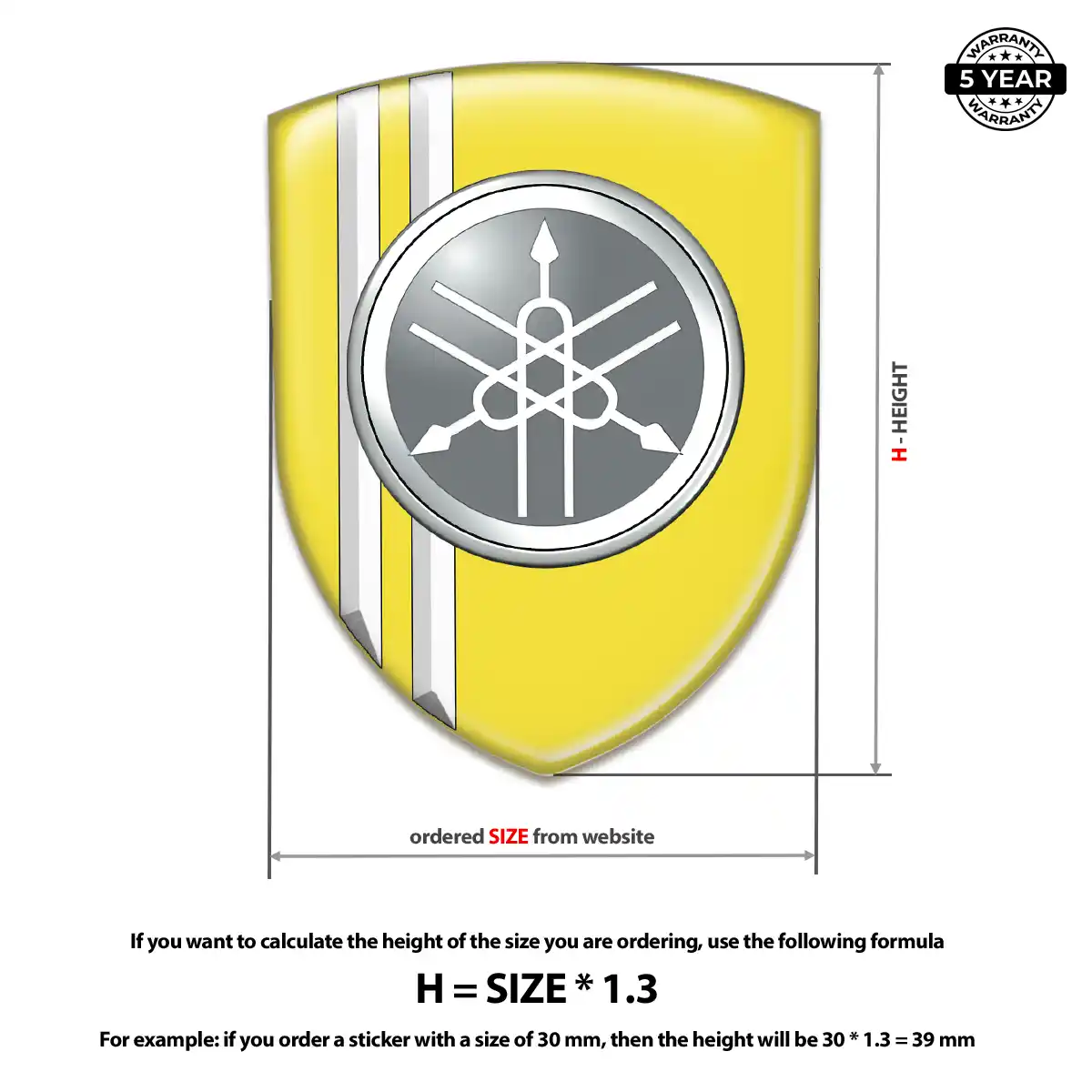 Yamaha 3D Logo Sticker Superior Craft