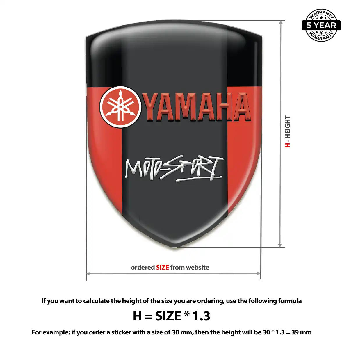 Yamaha 3D Resin Sticker Deluxe Edition