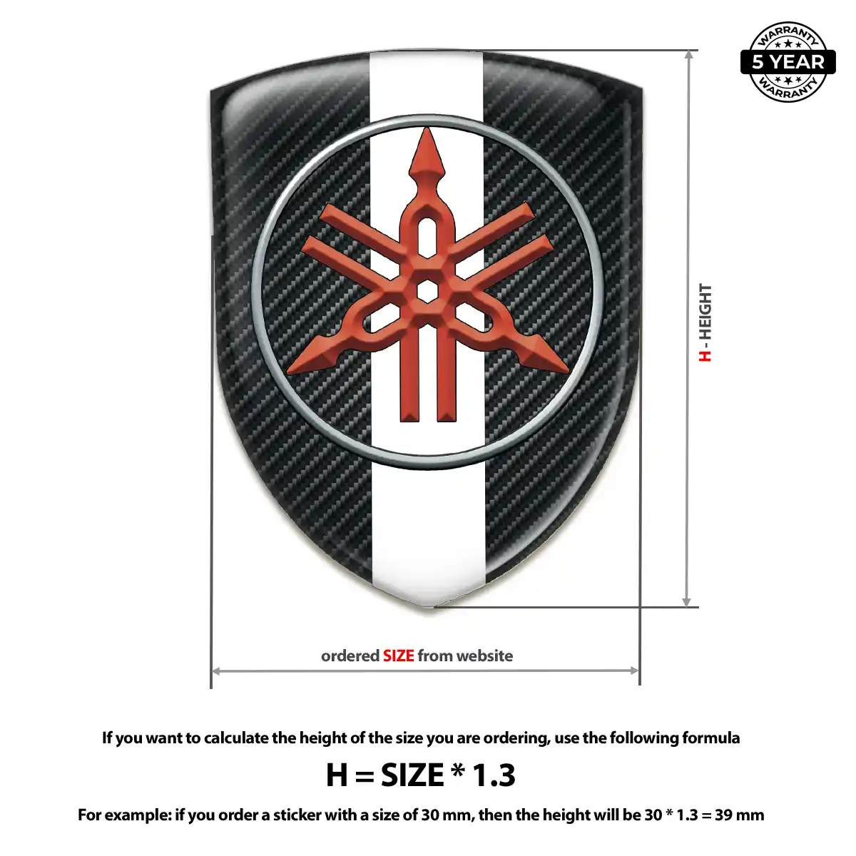 Yamaha 3D Resin Sticker Marked Edition