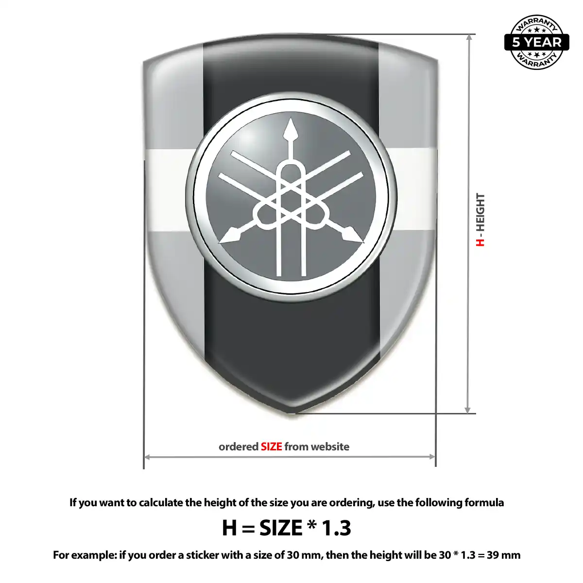 Yamaha 3D Resin Sticker Noble Edition