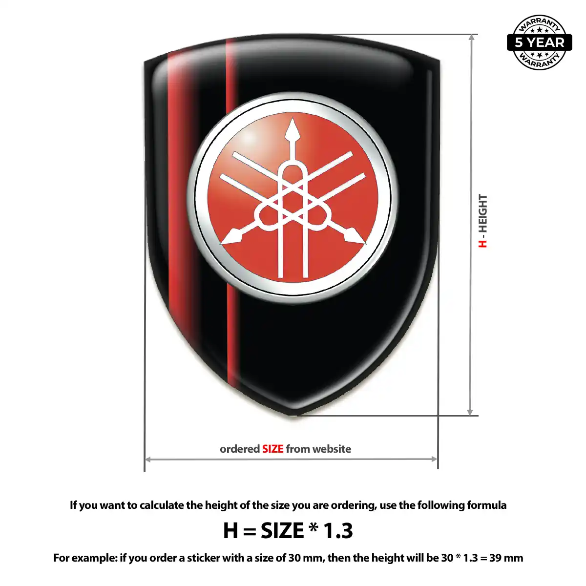 Yamaha 3D Resin Sticker Opulent Line
