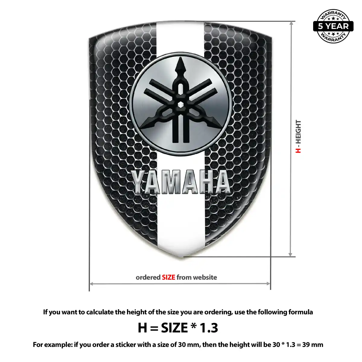 Yamaha 3D Resin Sticker Sport Tuning