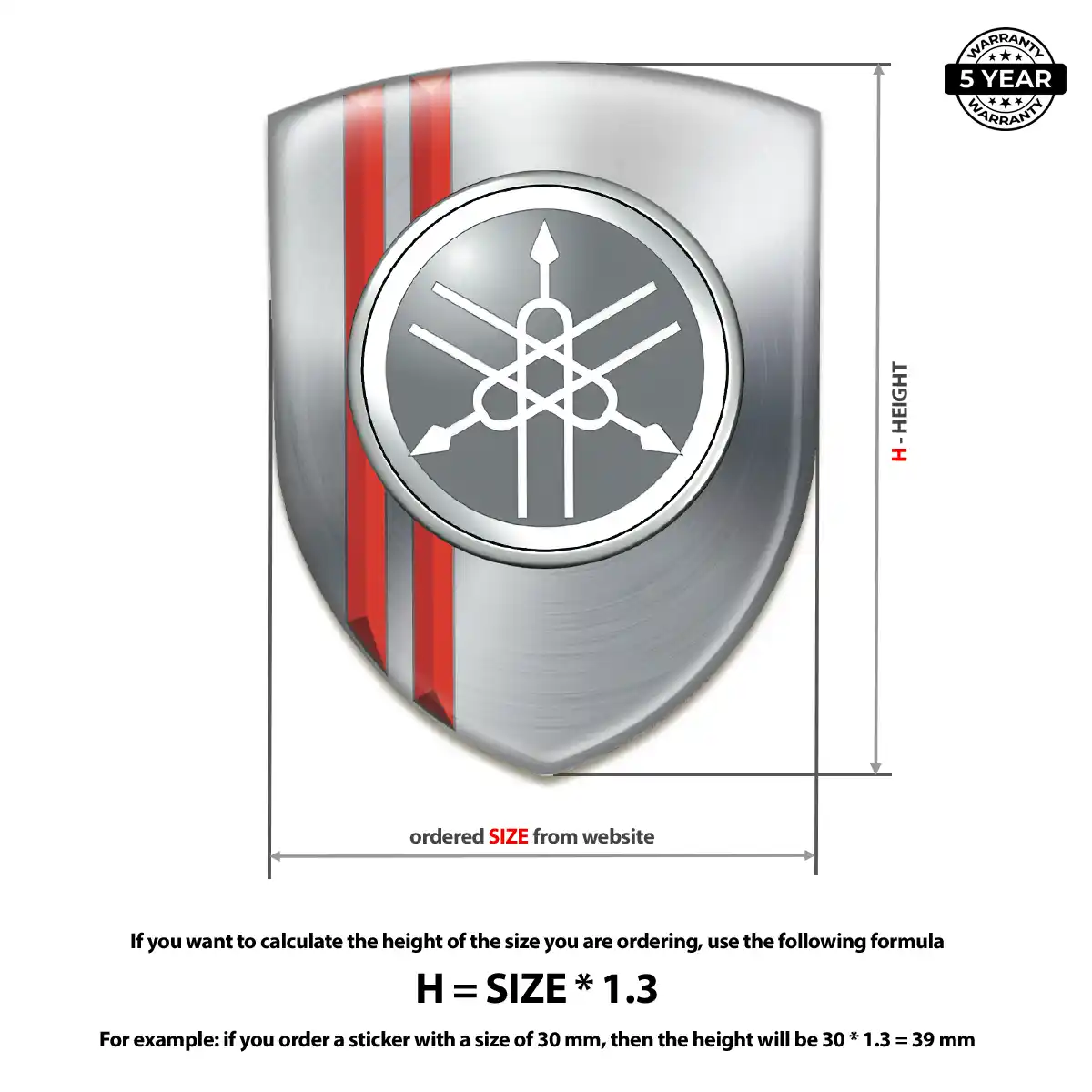 Yamaha Automotive Emblem Sticker Auto Tuning