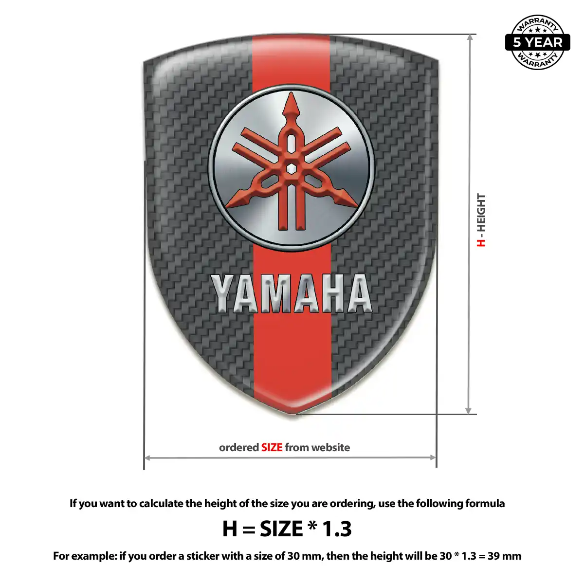 Yamaha Automotive Emblem Sticker Elite Edition