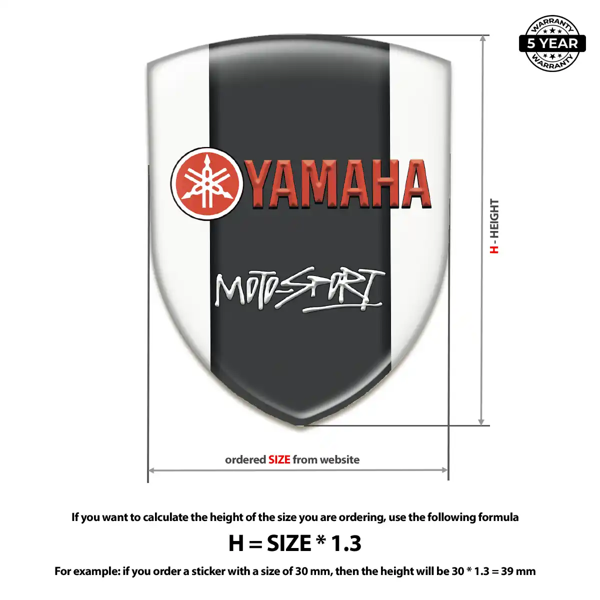 Yamaha Automotive Emblem Sticker Elite Finish
